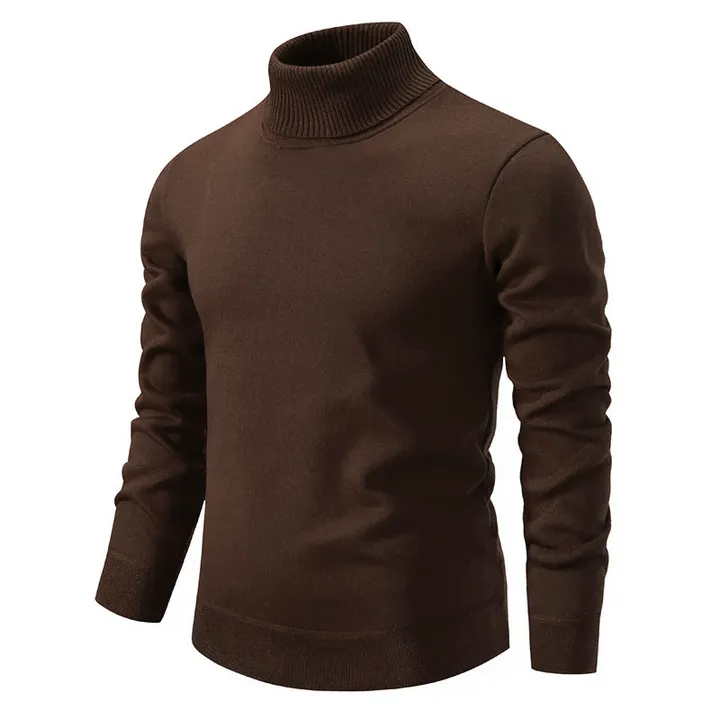 High-quality, soft men's cotton turtleneck