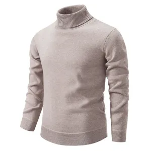 High-quality, soft men's cotton turtleneck