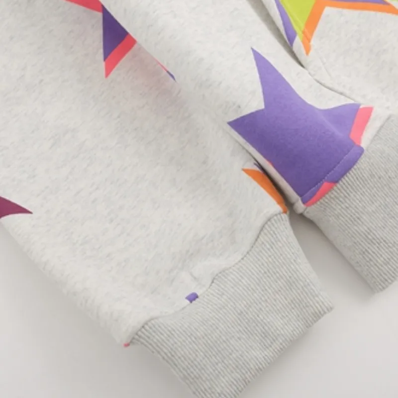High Street Colorful Star Full Zip Hoodies