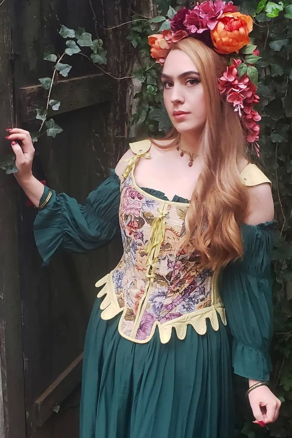 Historically Inspired Floral Tapestry Corset