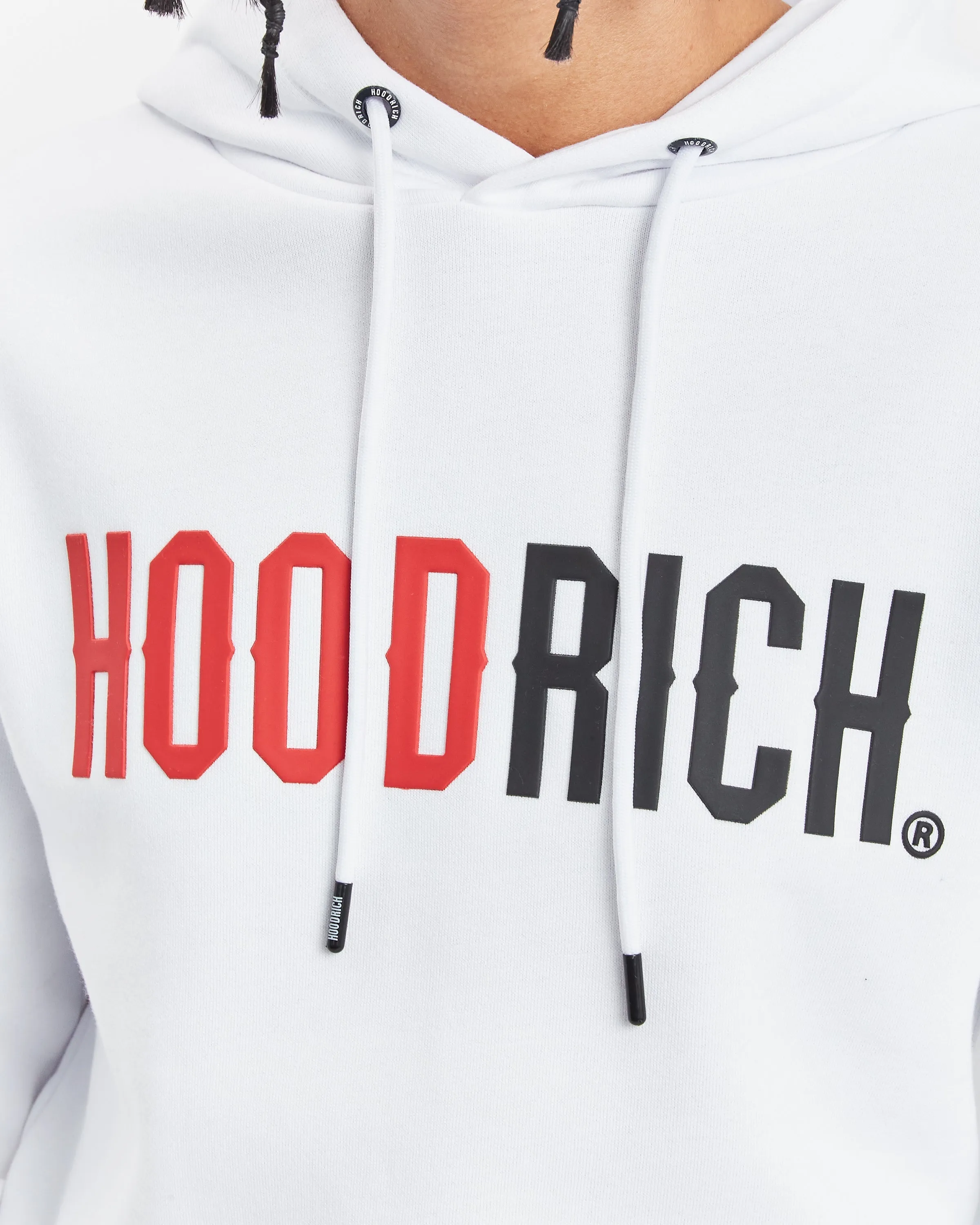 Hoodrich OG Splitter Hoodie White/Red/Black