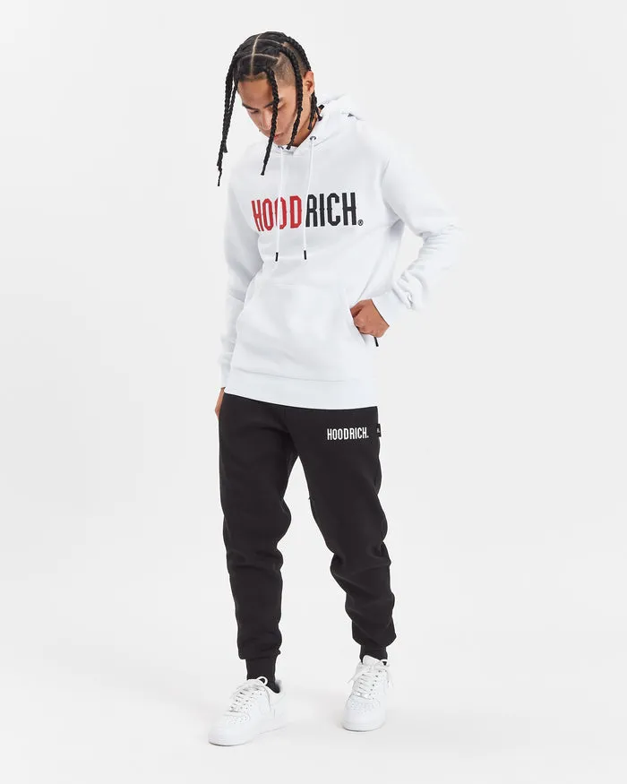 Hoodrich OG Splitter Hoodie White/Red/Black