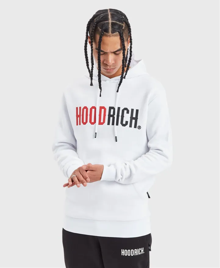 Hoodrich OG Splitter Hoodie White/Red/Black