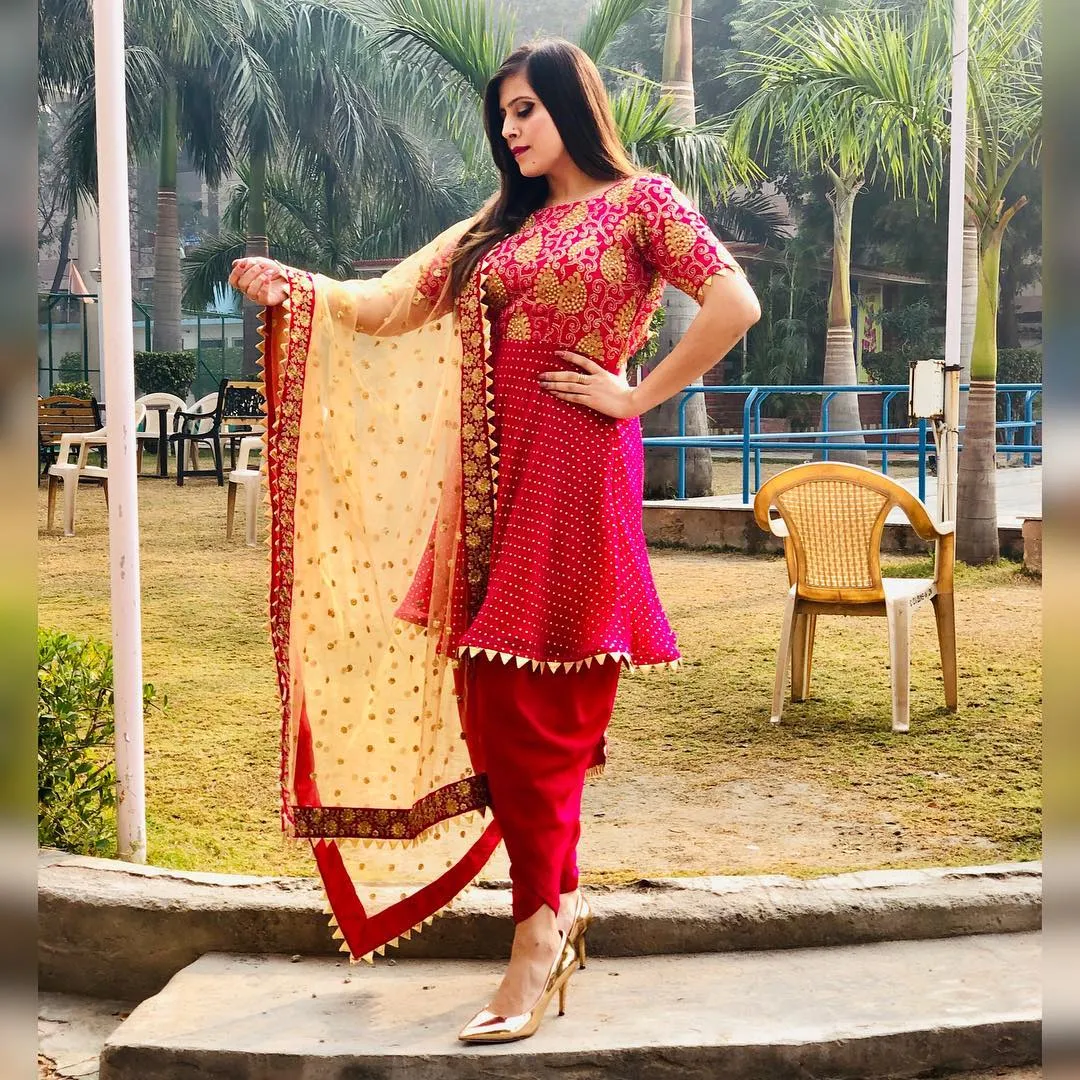 Hot Pink Ethnic Suit