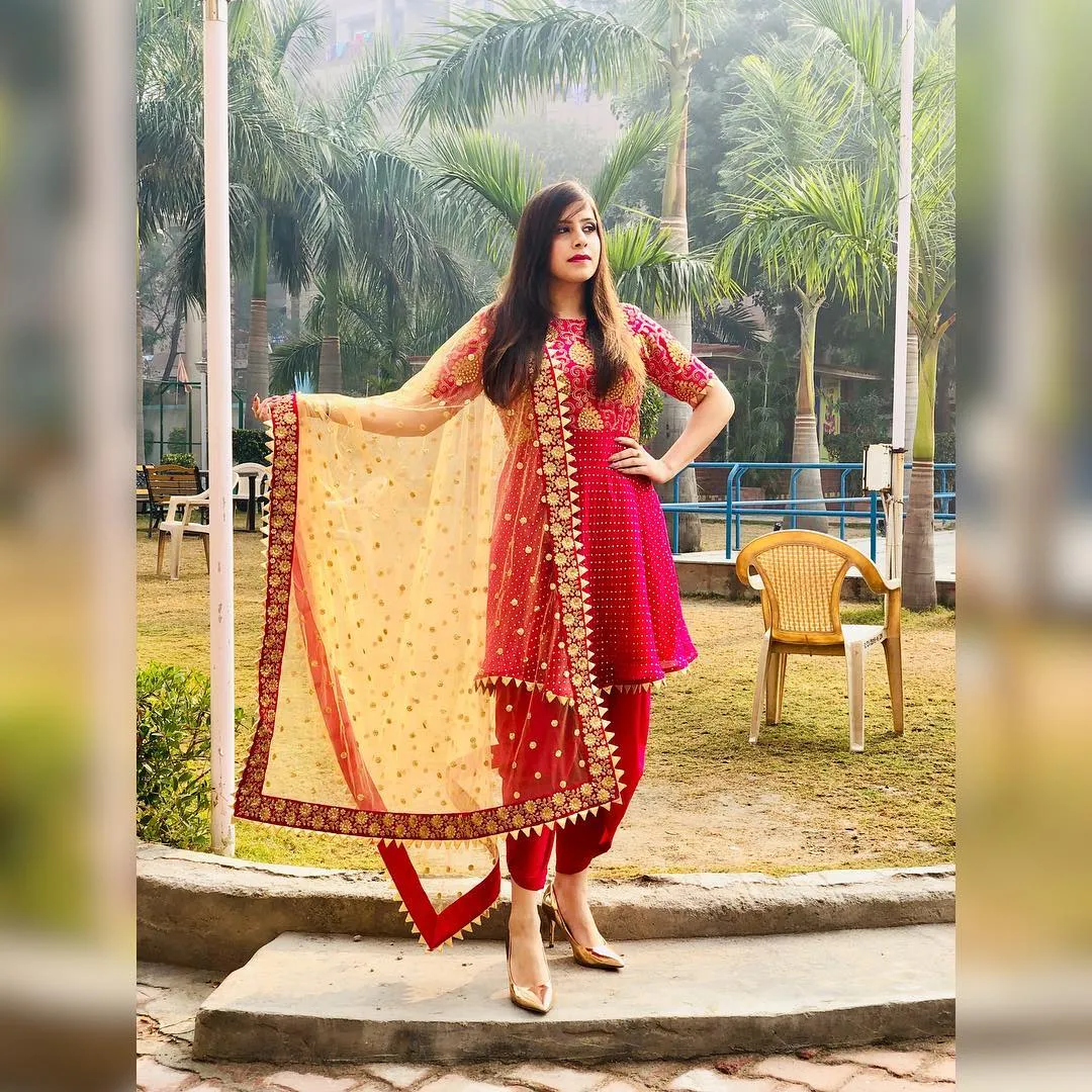 Hot Pink Ethnic Suit