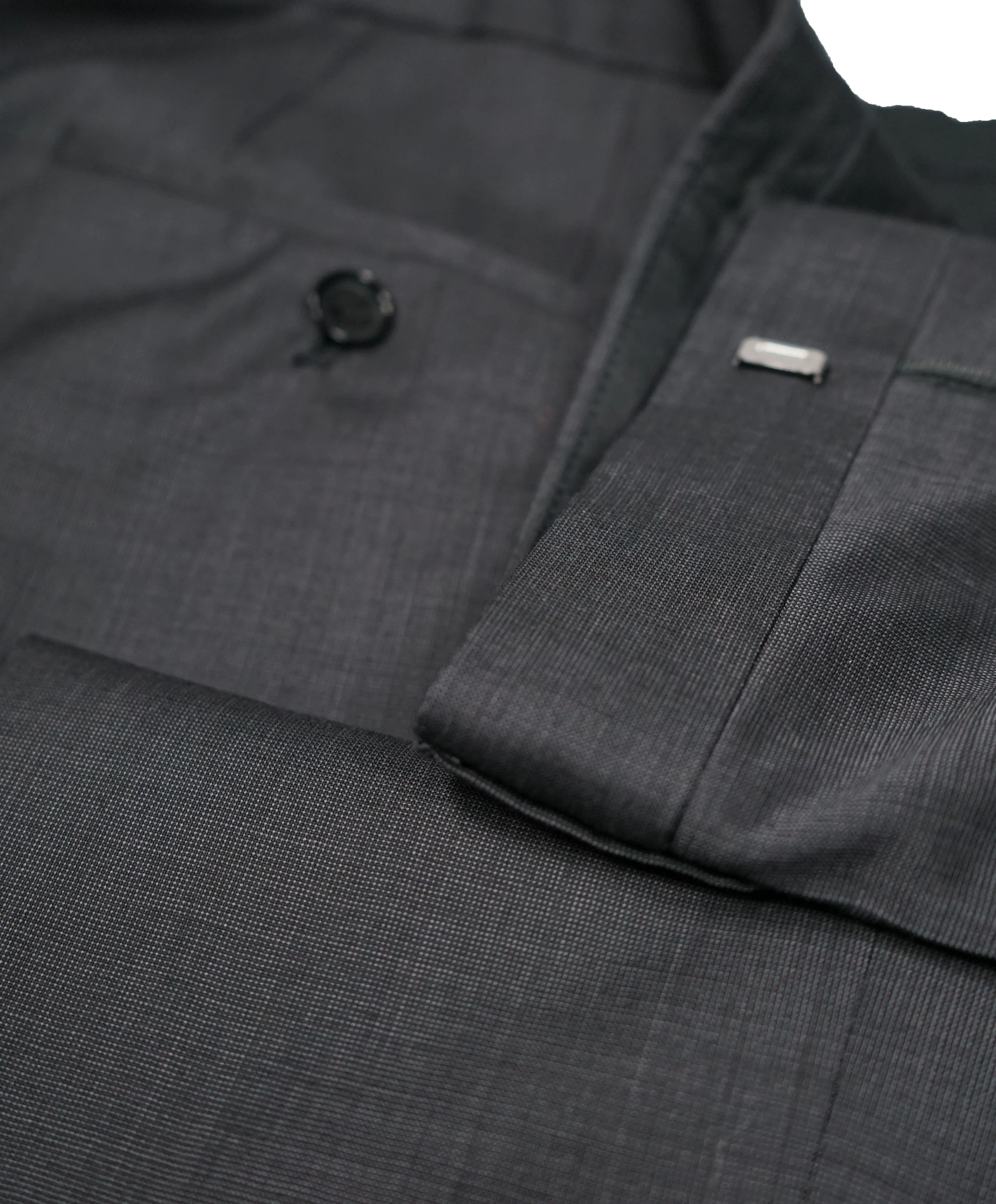 HUGO BOSS - Gray Birdseye Flat Front Dress Pants - 39W