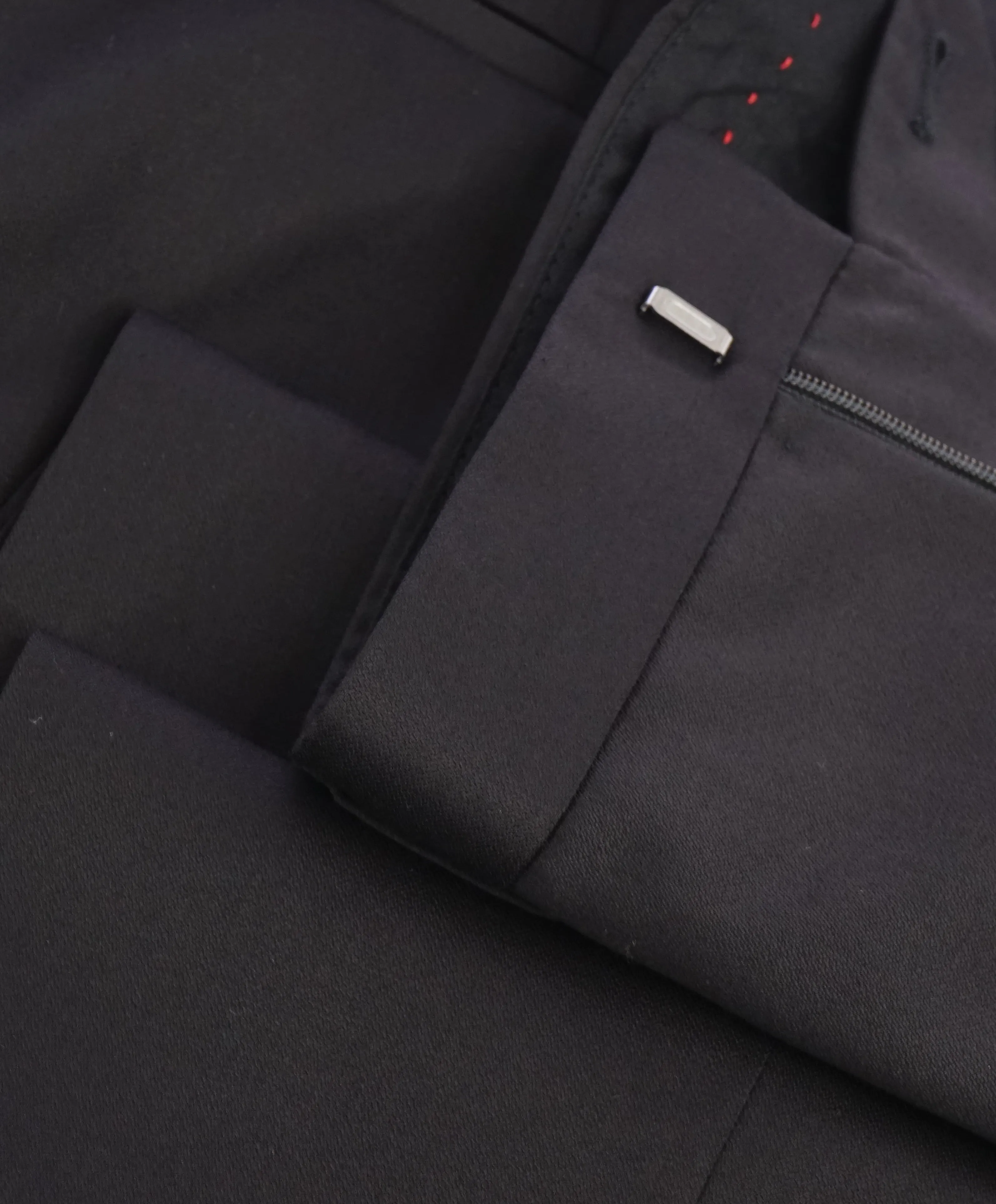 HUGO BOSS - Solid Black "Aeron2/Hamen2" Flat Front Dress Pants - 37W