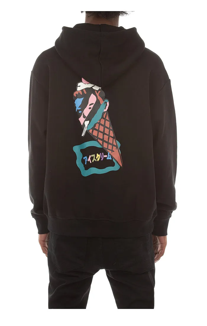 Icecream Colour Black Hoodie