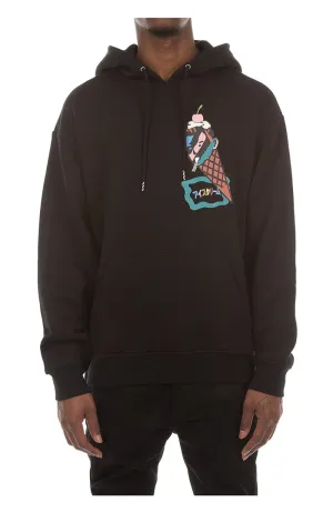 Icecream Colour Black Hoodie