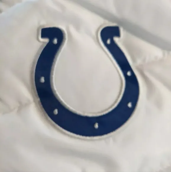 Indianapolis Colts Womens Vest Size Medium Blue White Zip Front Puffer GIII