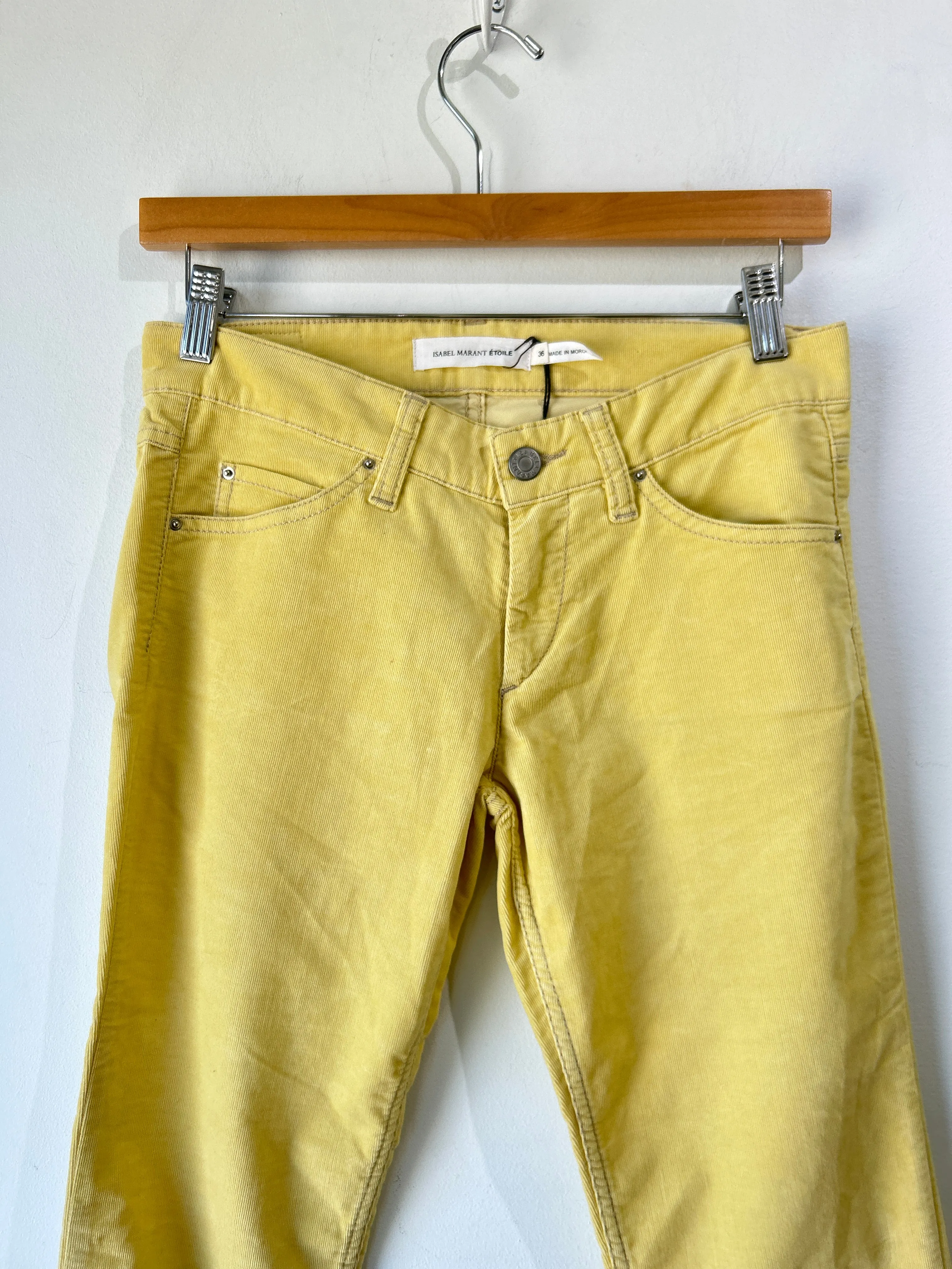 Isabel Marant Yellow Corduroy Pants