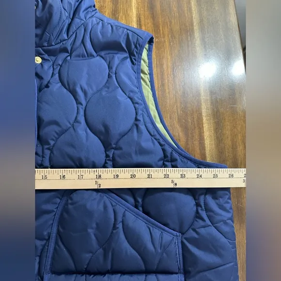 J. Crew Signature Puffer Vest Navy Size 3X EUC