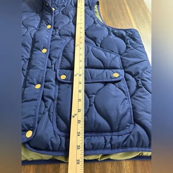J. Crew Signature Puffer Vest Navy Size 3X EUC