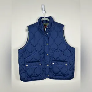 J. Crew Signature Puffer Vest Navy Size 3X EUC