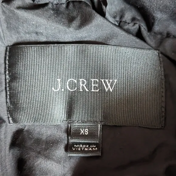 J. Crew Wintress Belted Puffer Coat in Black Blogger Favorite *Missing Belt*