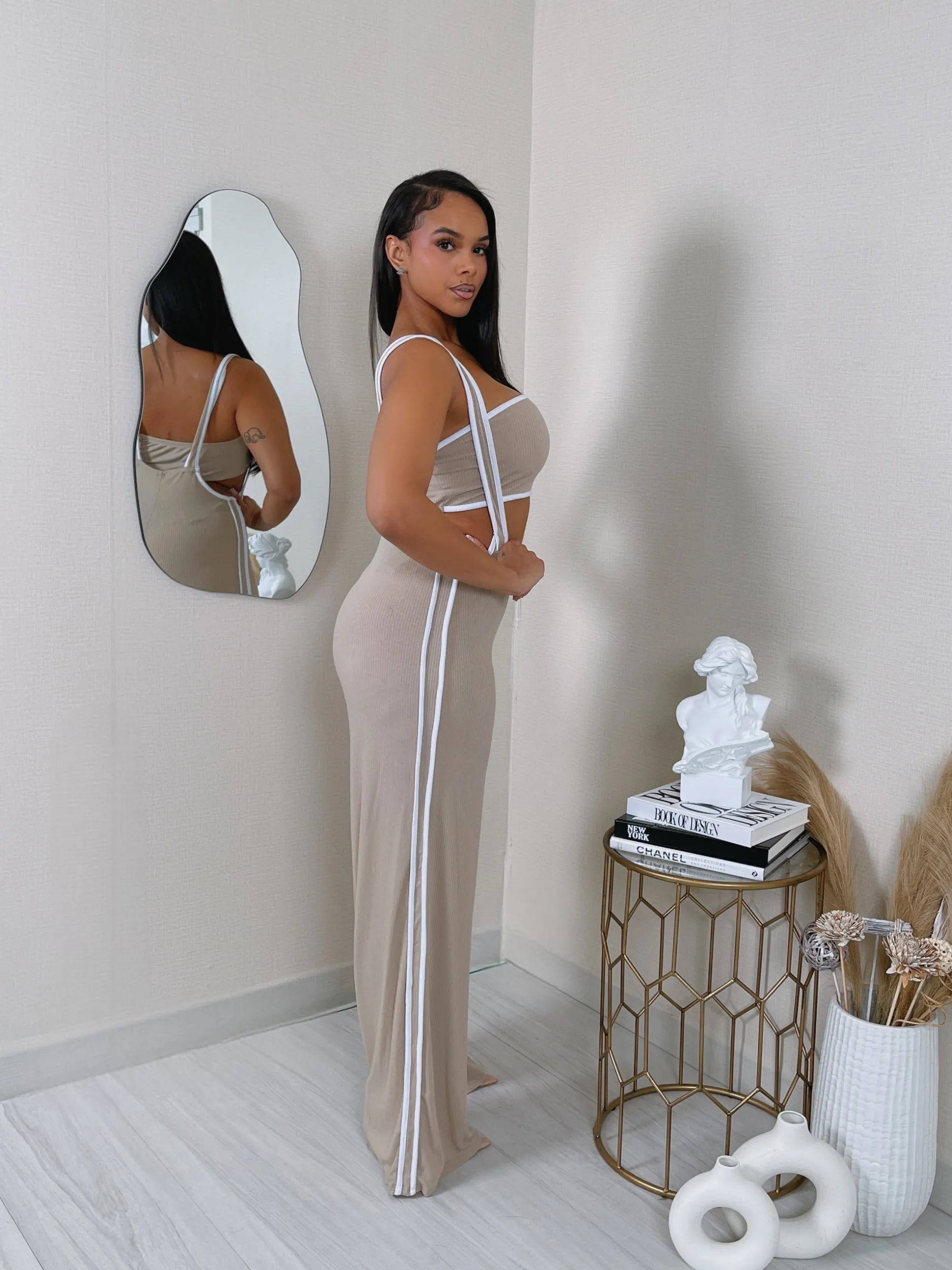 J017SETH - TUBE CROP TOP & JUMPSUIT SET