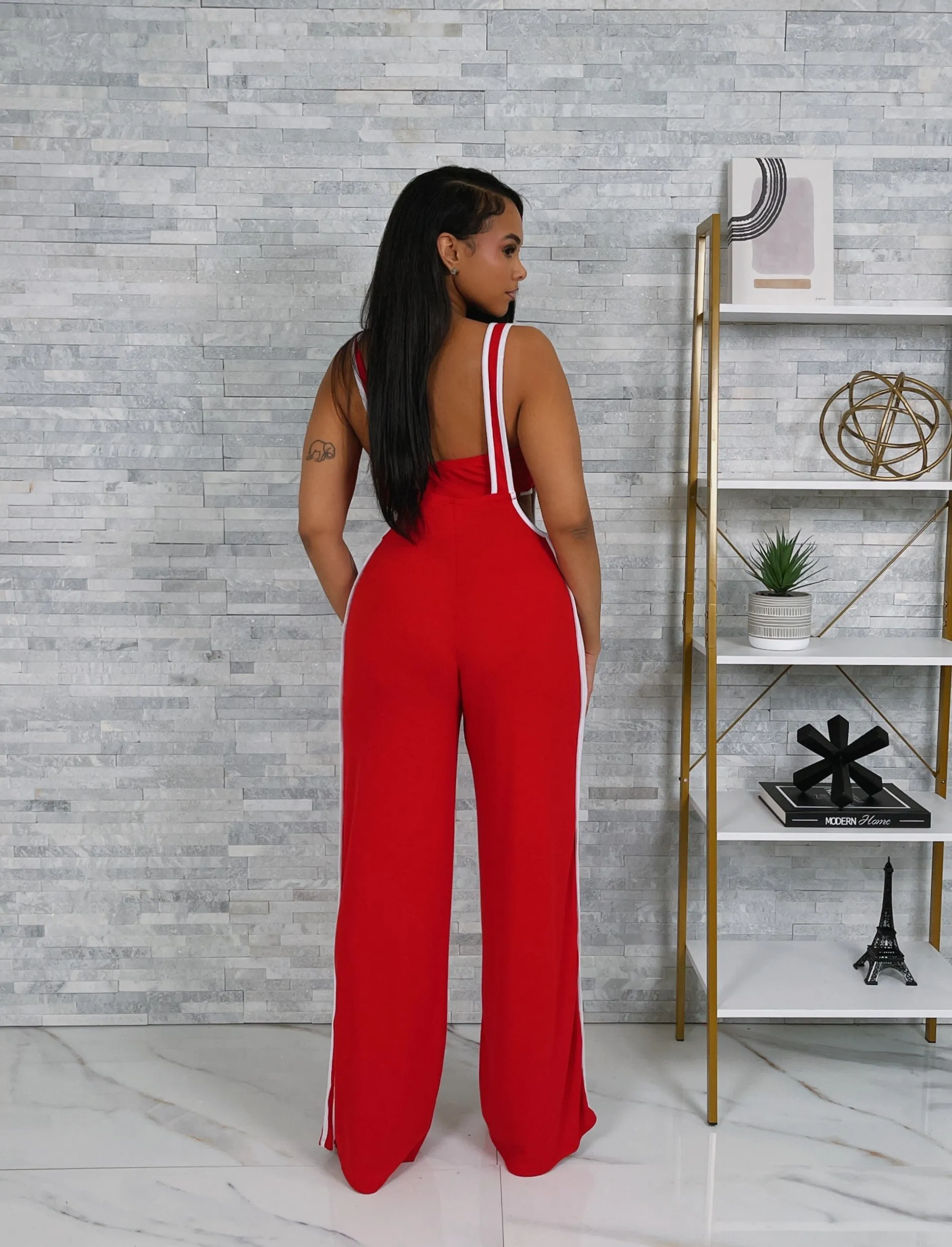 J017SETH - TUBE CROP TOP & JUMPSUIT SET