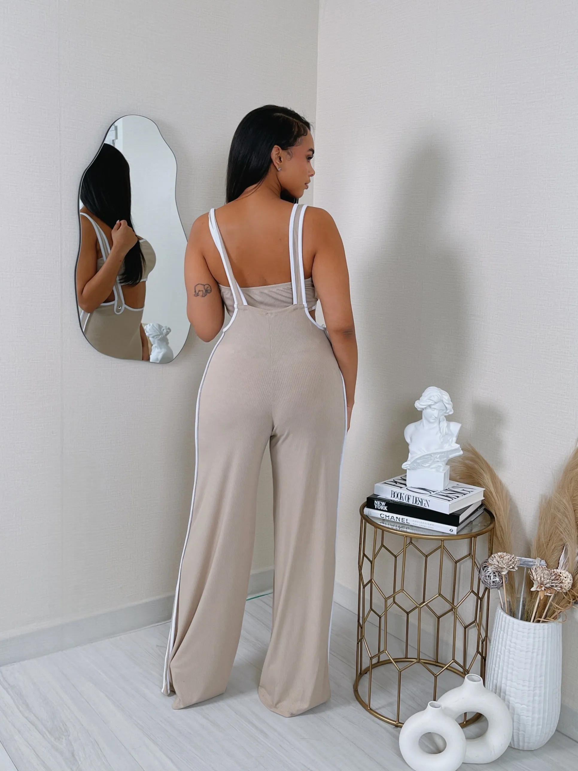 J017SETH - TUBE CROP TOP & JUMPSUIT SET