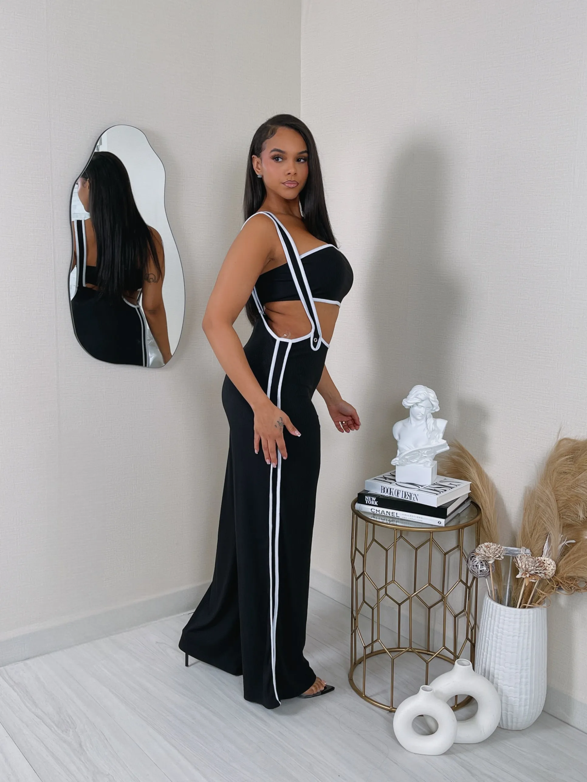 J017SETH - TUBE CROP TOP & JUMPSUIT SET