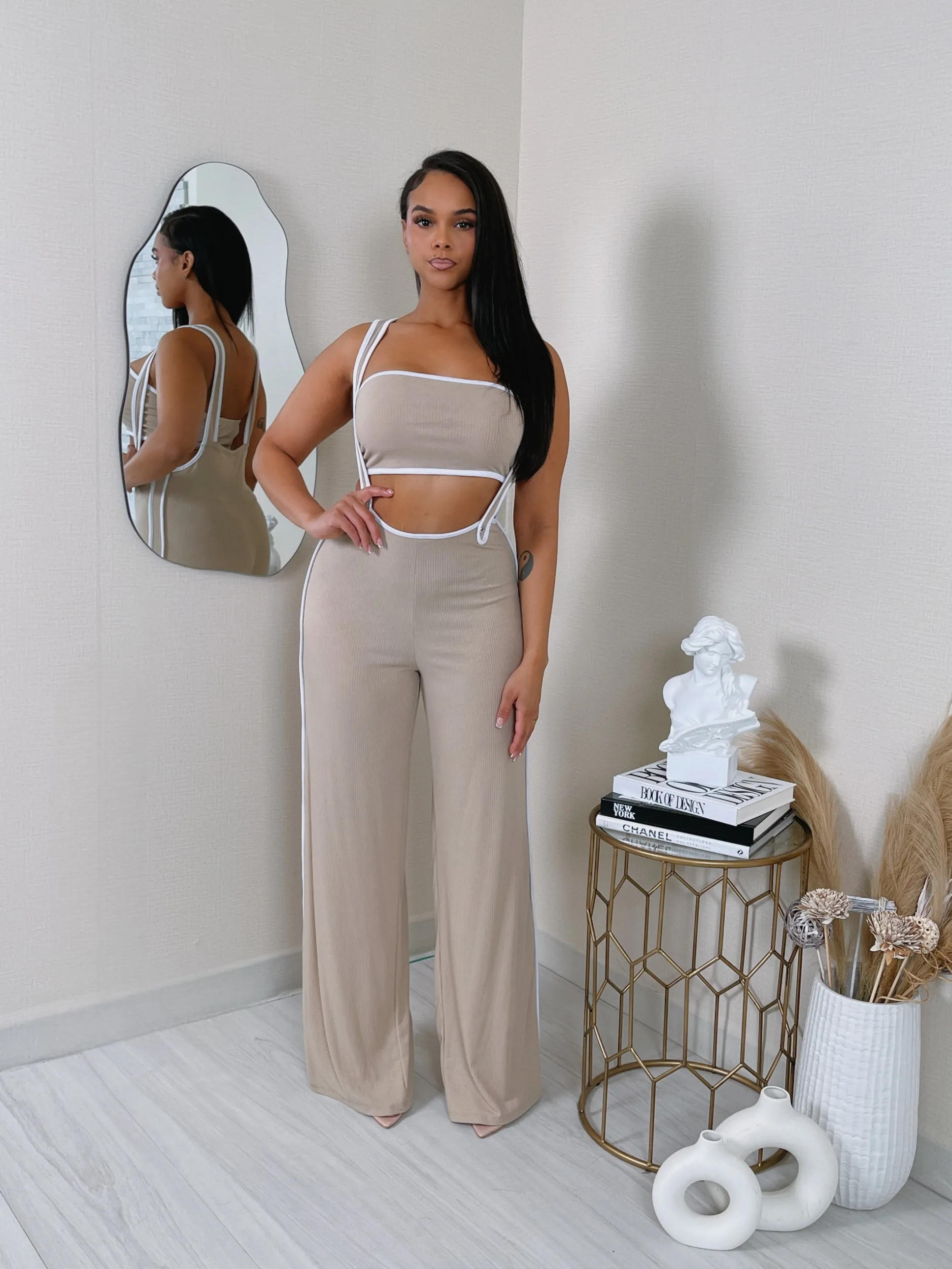 J017SETH - TUBE CROP TOP & JUMPSUIT SET