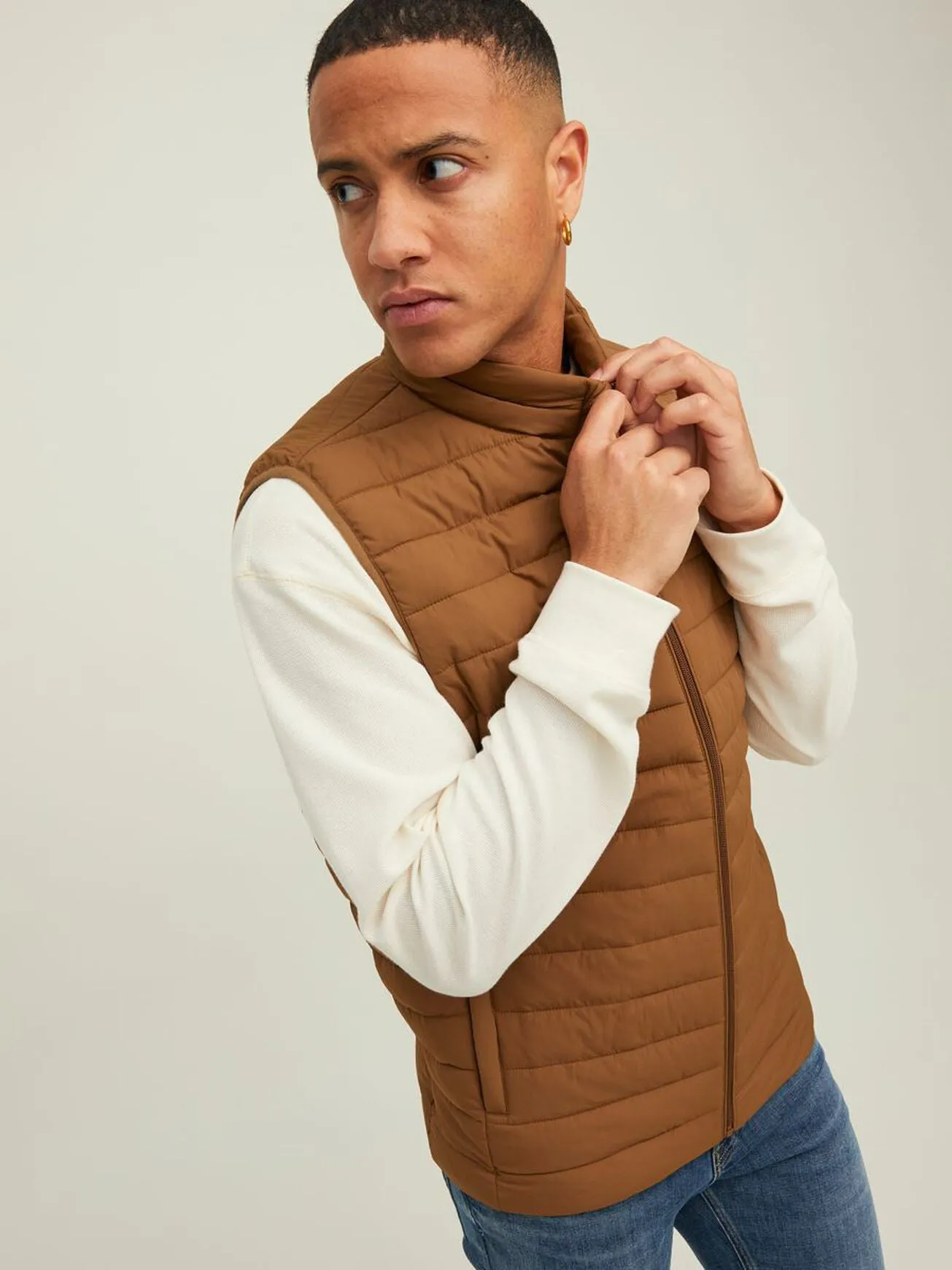 Jack Jones Recycle Bodywarmer Brown