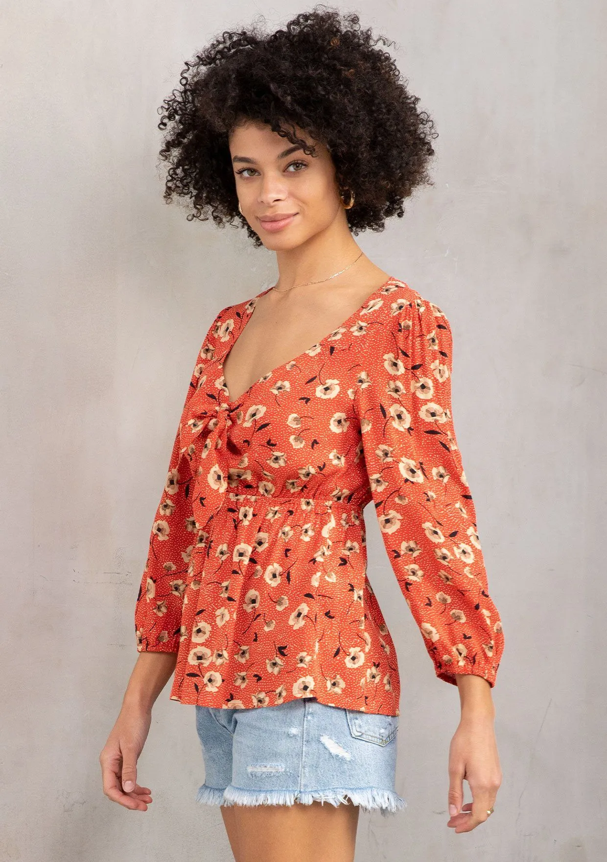 Jane Tie Front Top