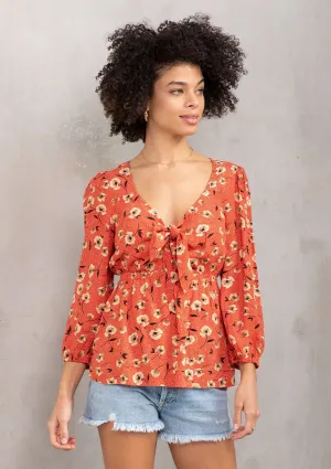 Jane Tie Front Top