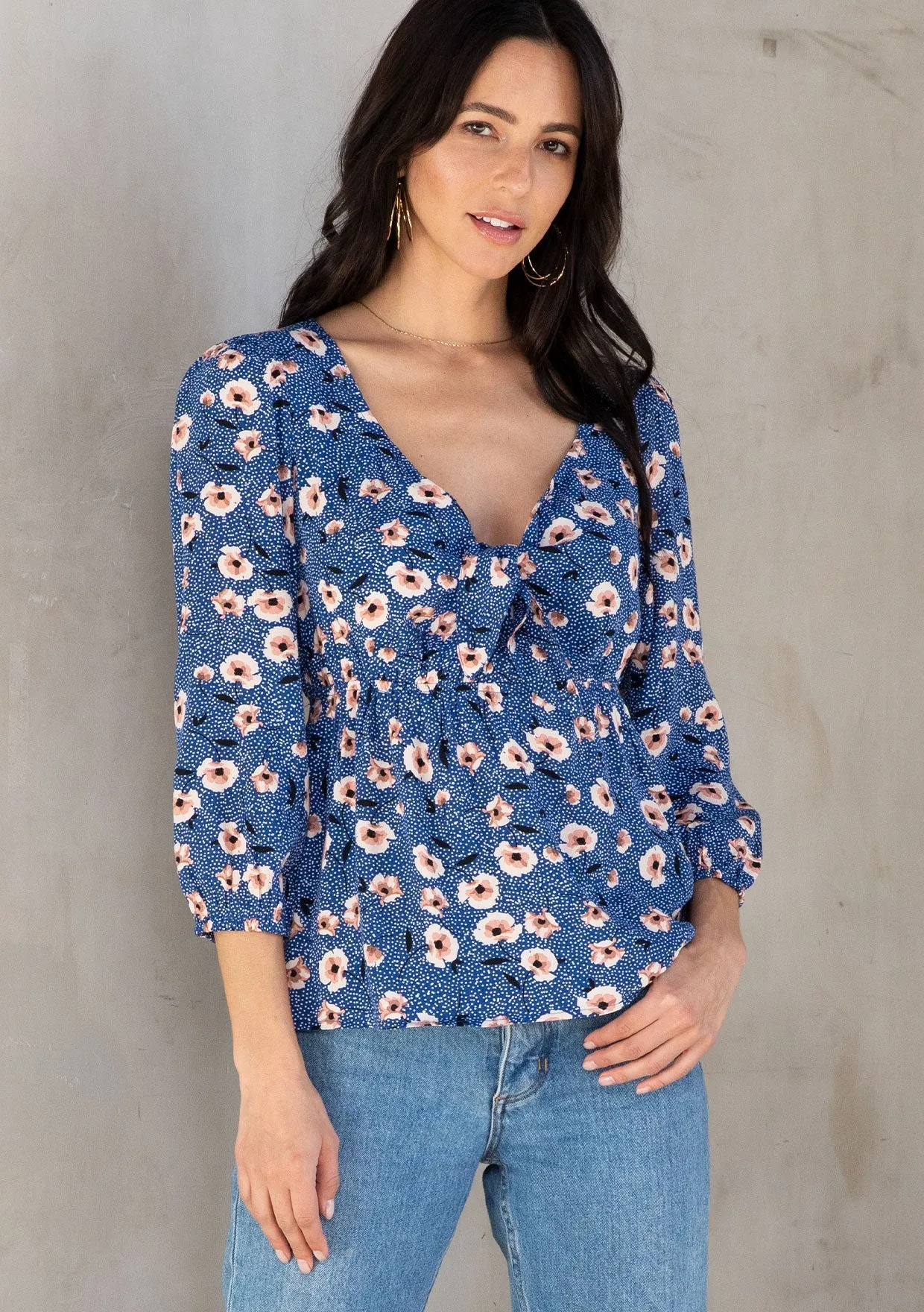 Jane Tie Front Top
