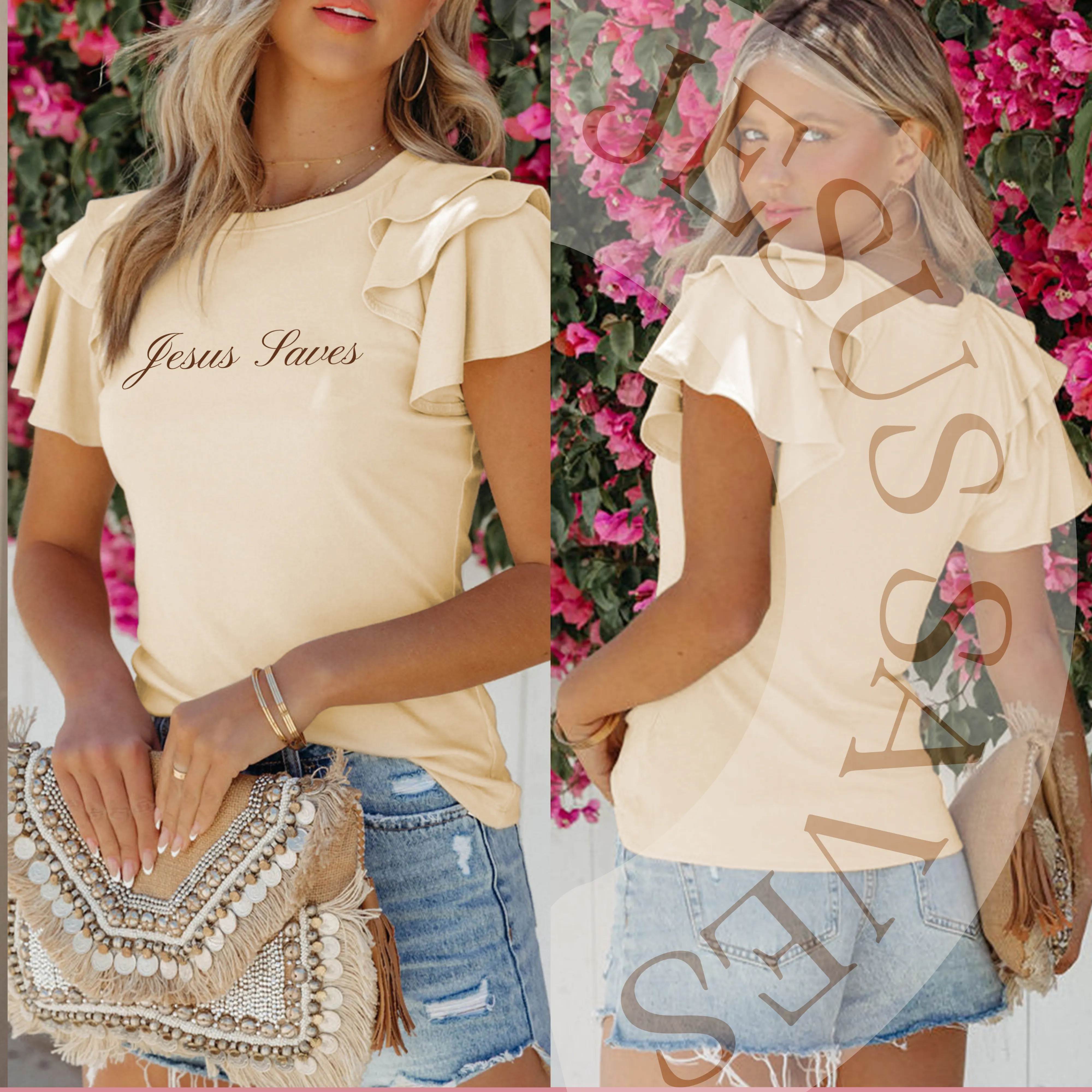 Jesus Saves Frill Top