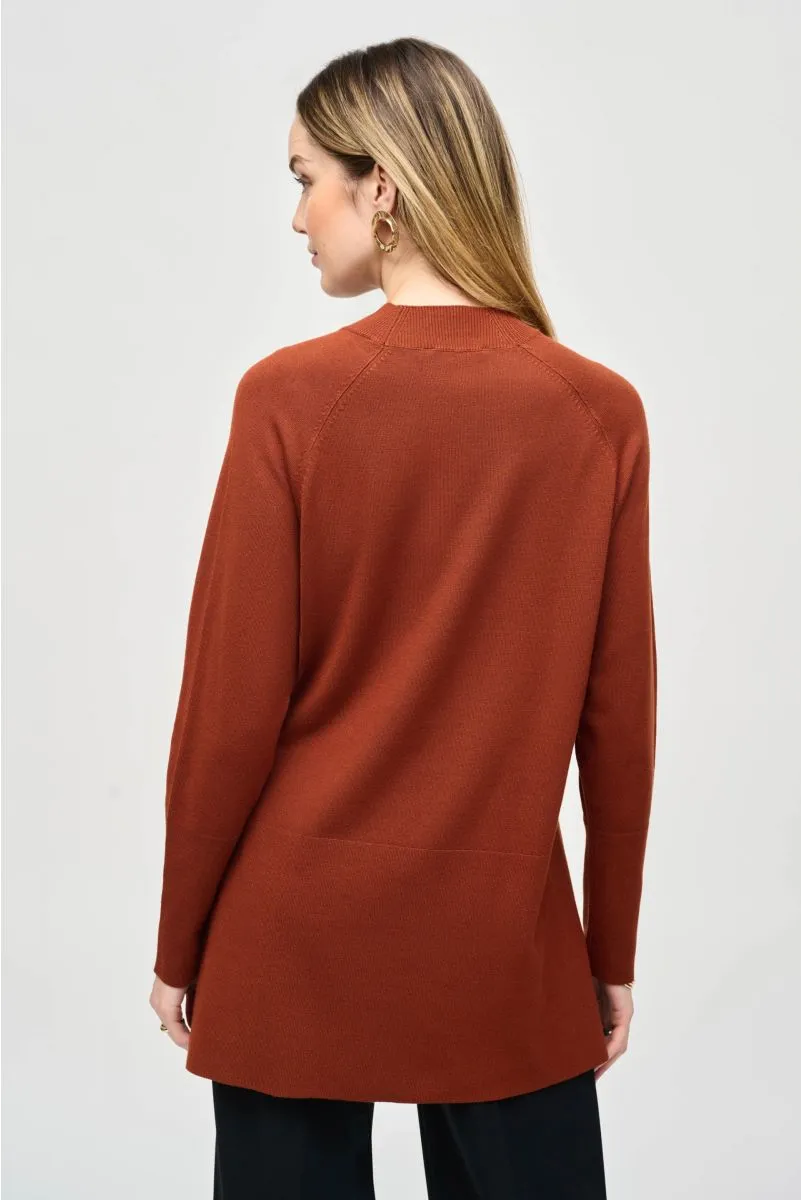Joseph Ribkoff Mock Neck Long Sleeve Sweater Knit Top 243956