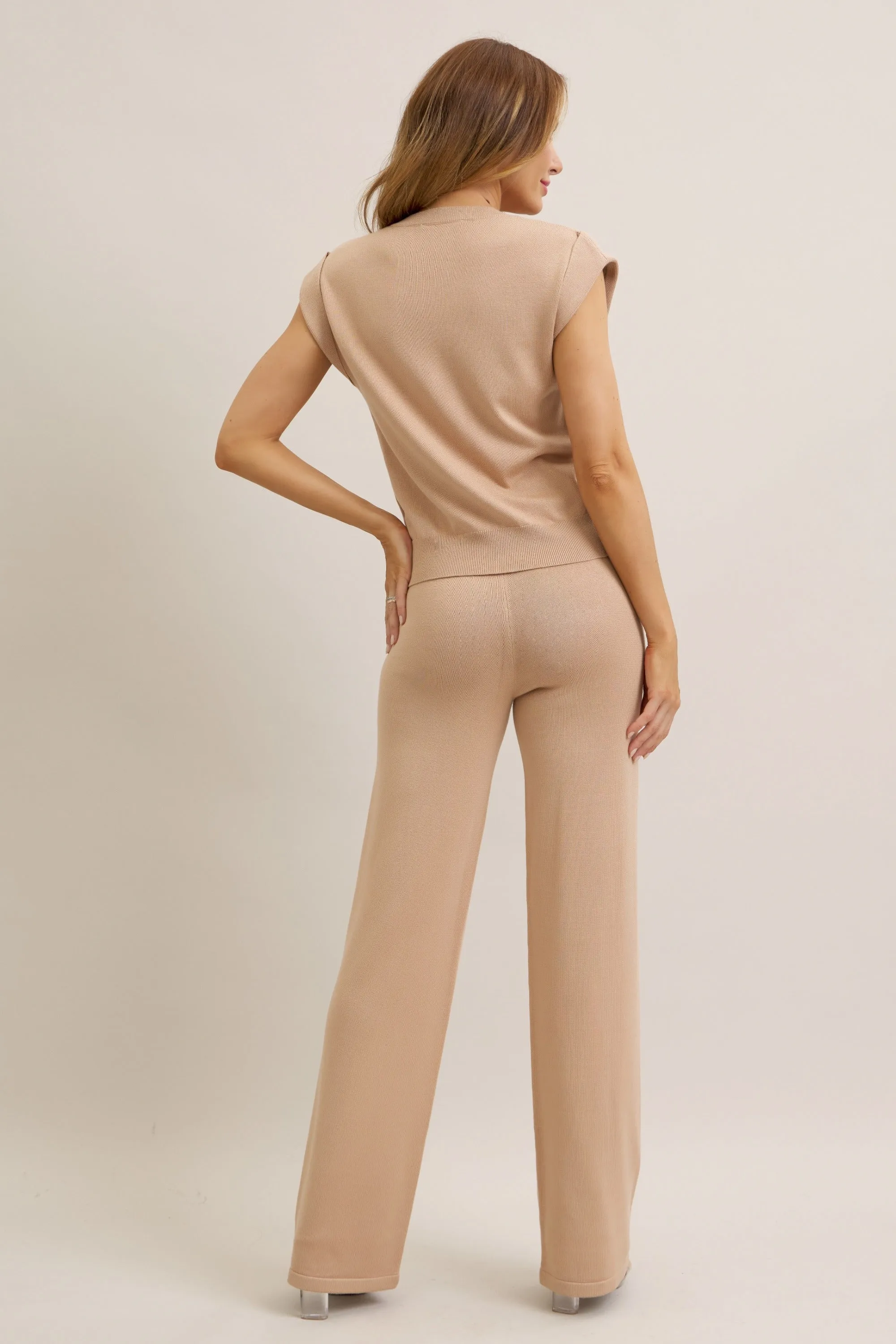 Juliette Sleeveless Button Down Top & Pants Set