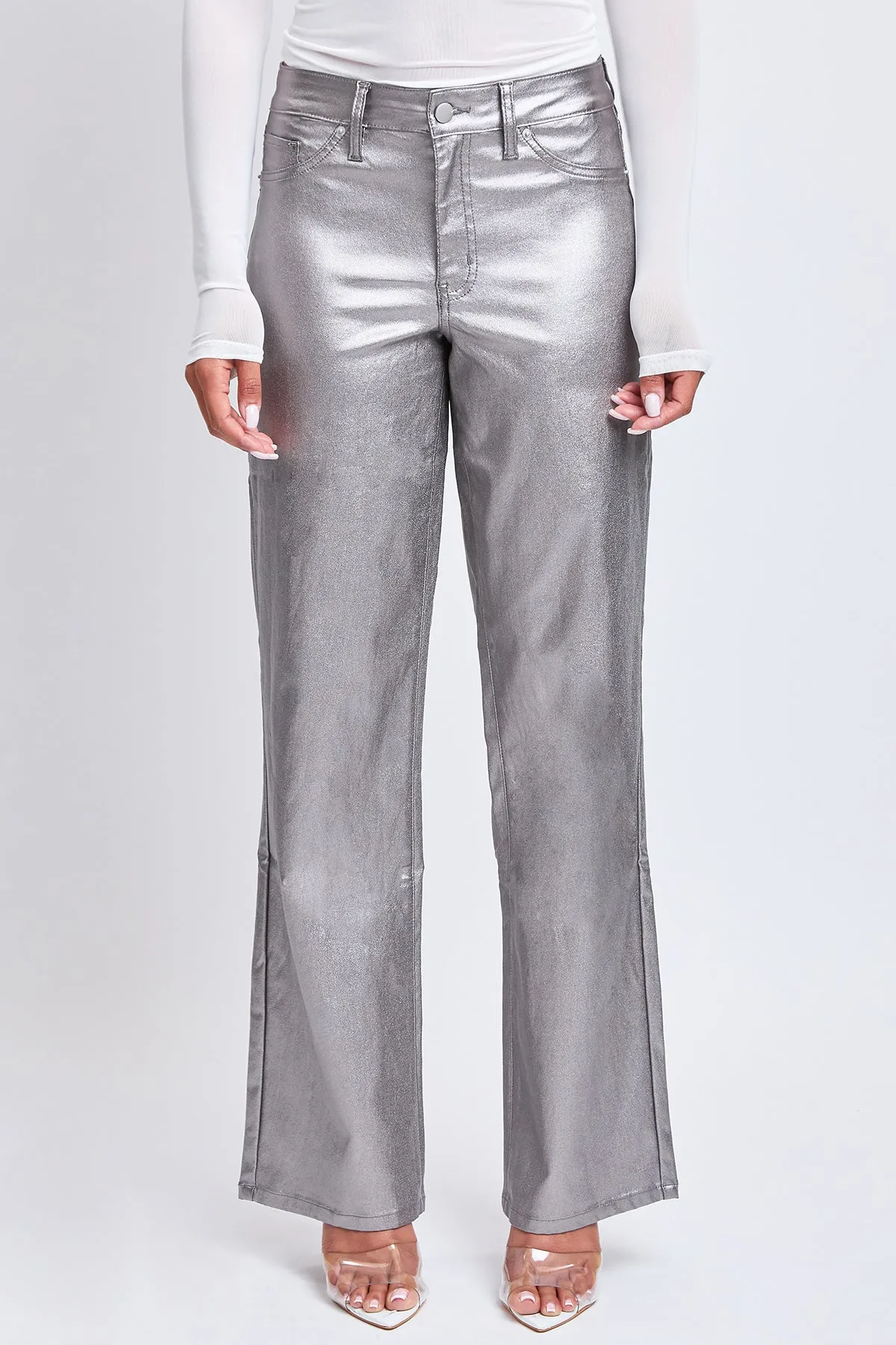Junior High-Rise Hyperstretch Metallic Straight Leg , Pack Of 6