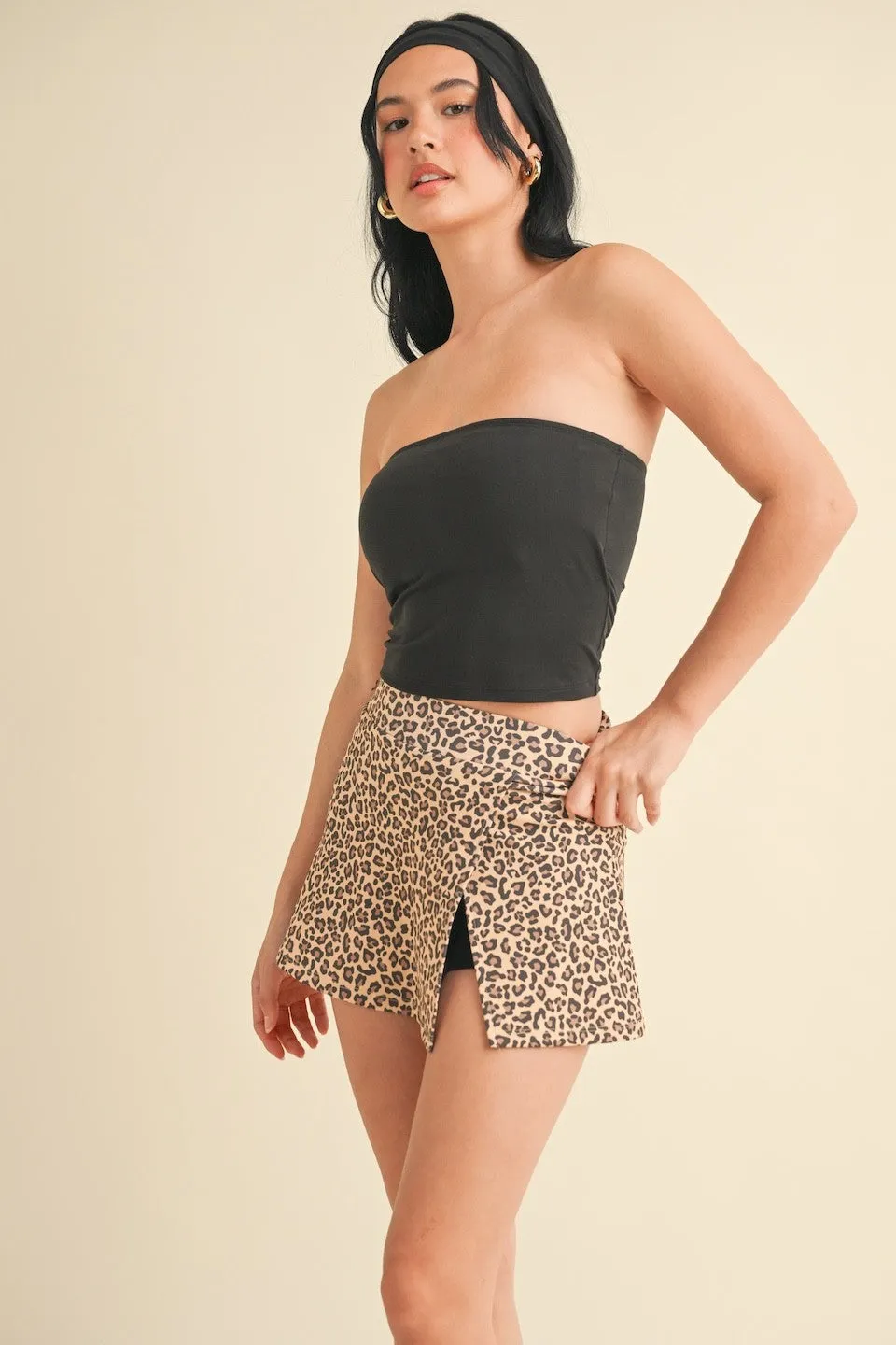 Kaeli Jersey Tube Top, Black