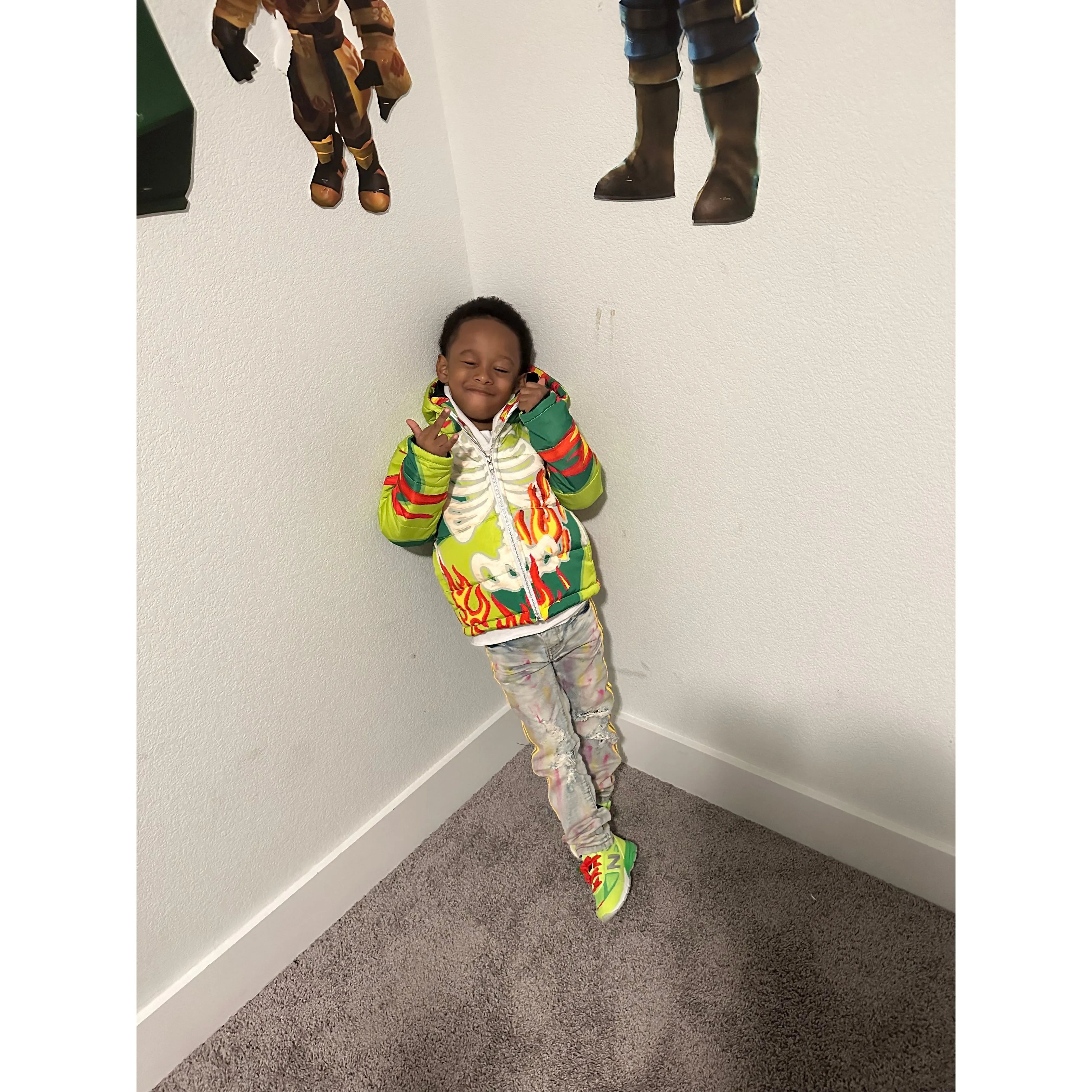 Kids Skull Silh Puffer