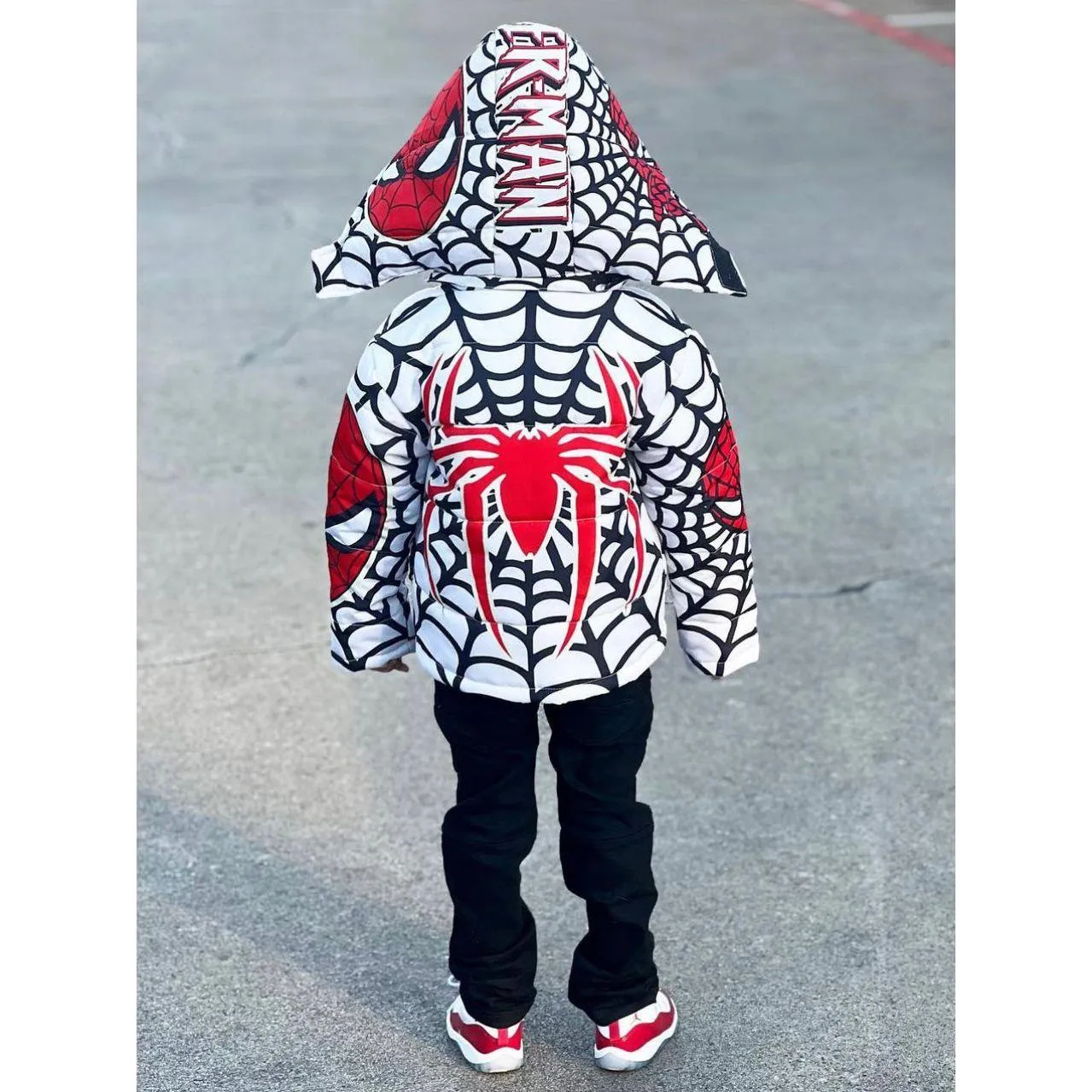 Kids Spiderman Web Puffer