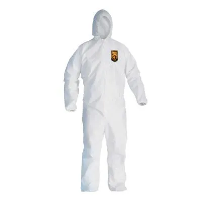 Kimberly-Clark Professional KLEENGUARD A20 Breathable Particle Protection Coveralls, M, Elastic, Hood, Zip, 49112