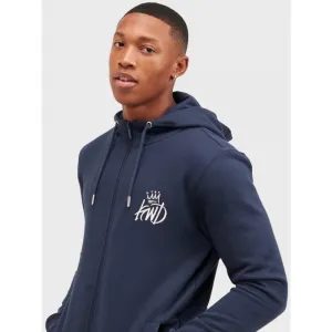 Kings Will Dream Crosby Zip Hood Navy/Silver