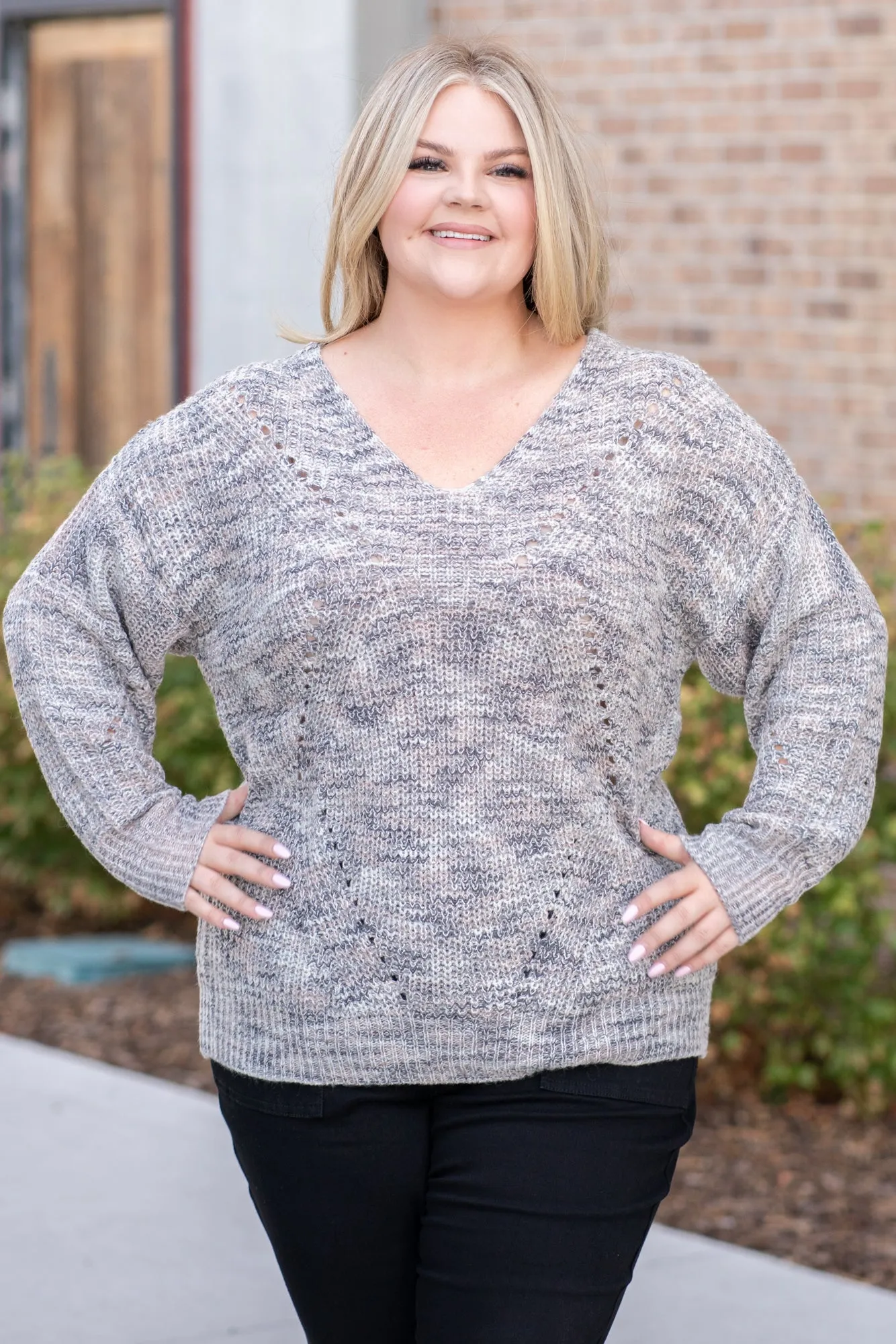 Knit Cross Back Sweater
