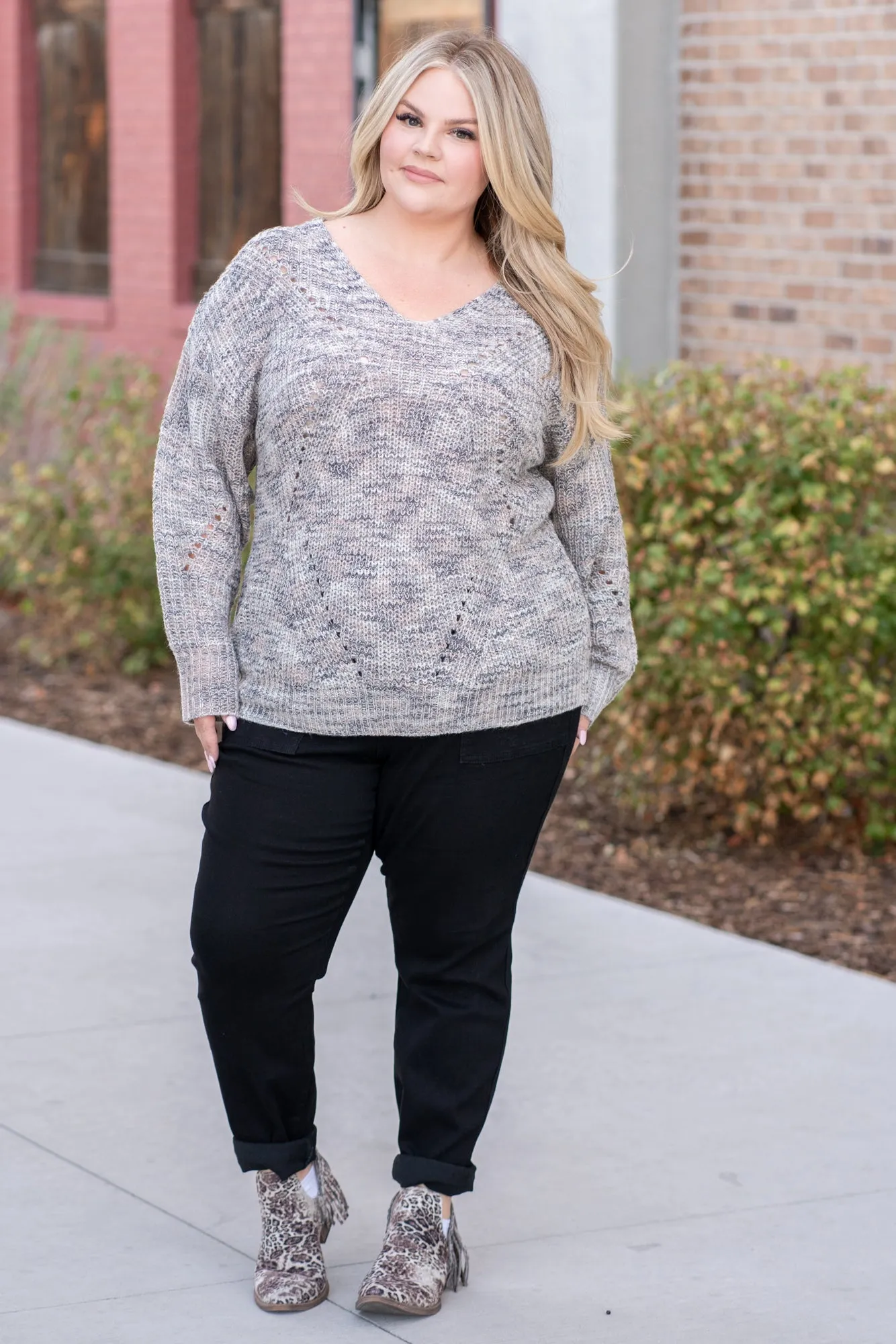Knit Cross Back Sweater