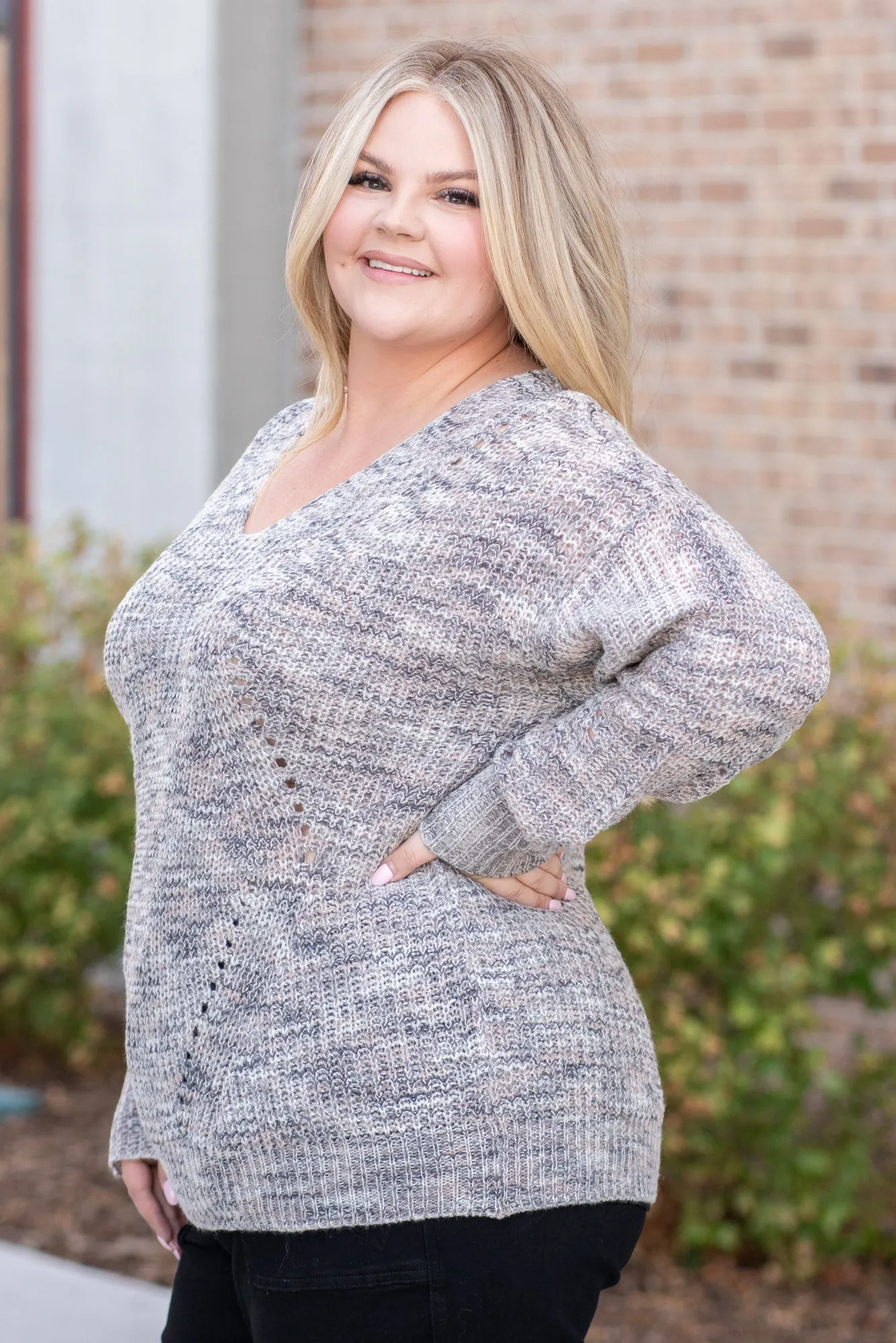 Knit Cross Back Sweater
