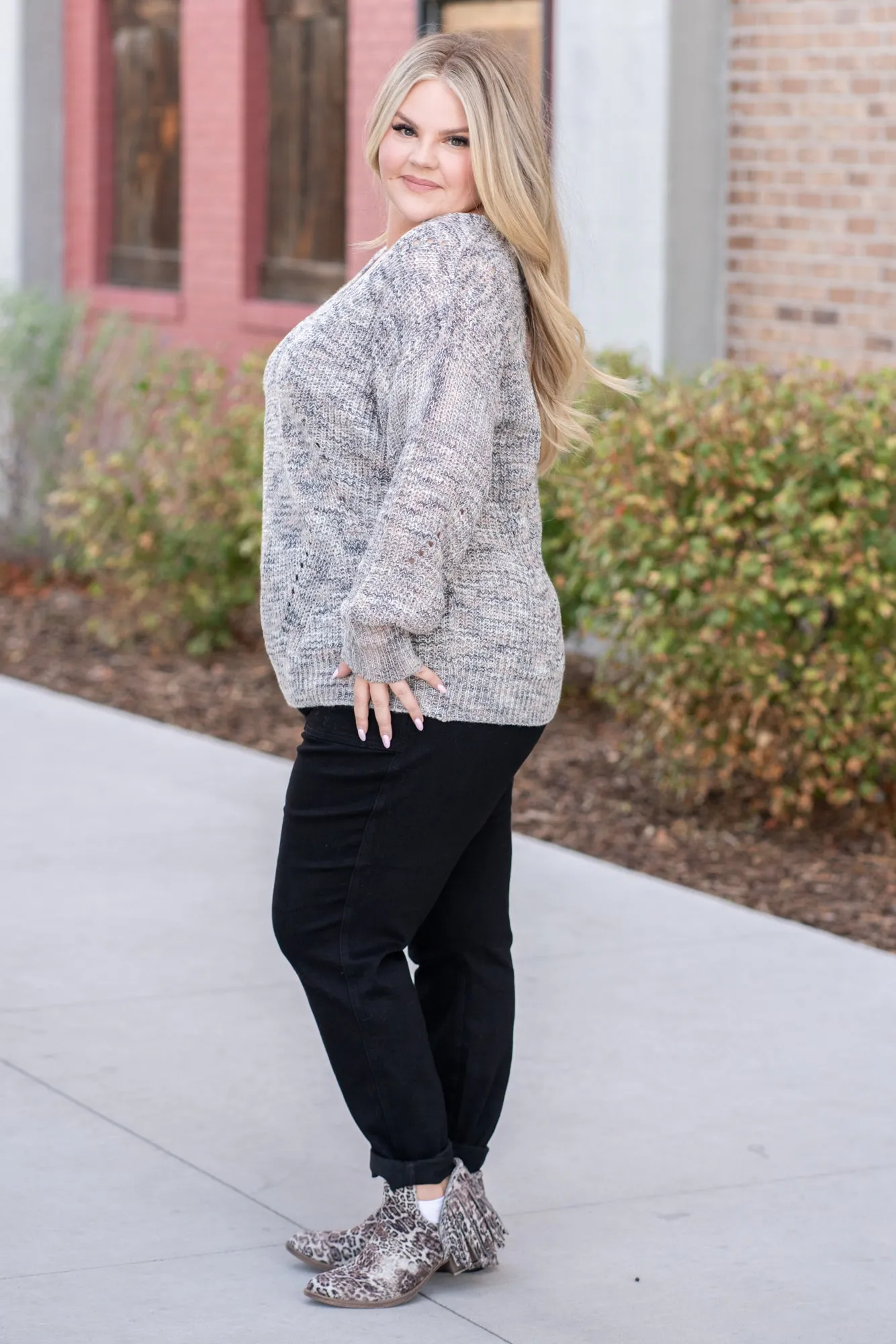 Knit Cross Back Sweater