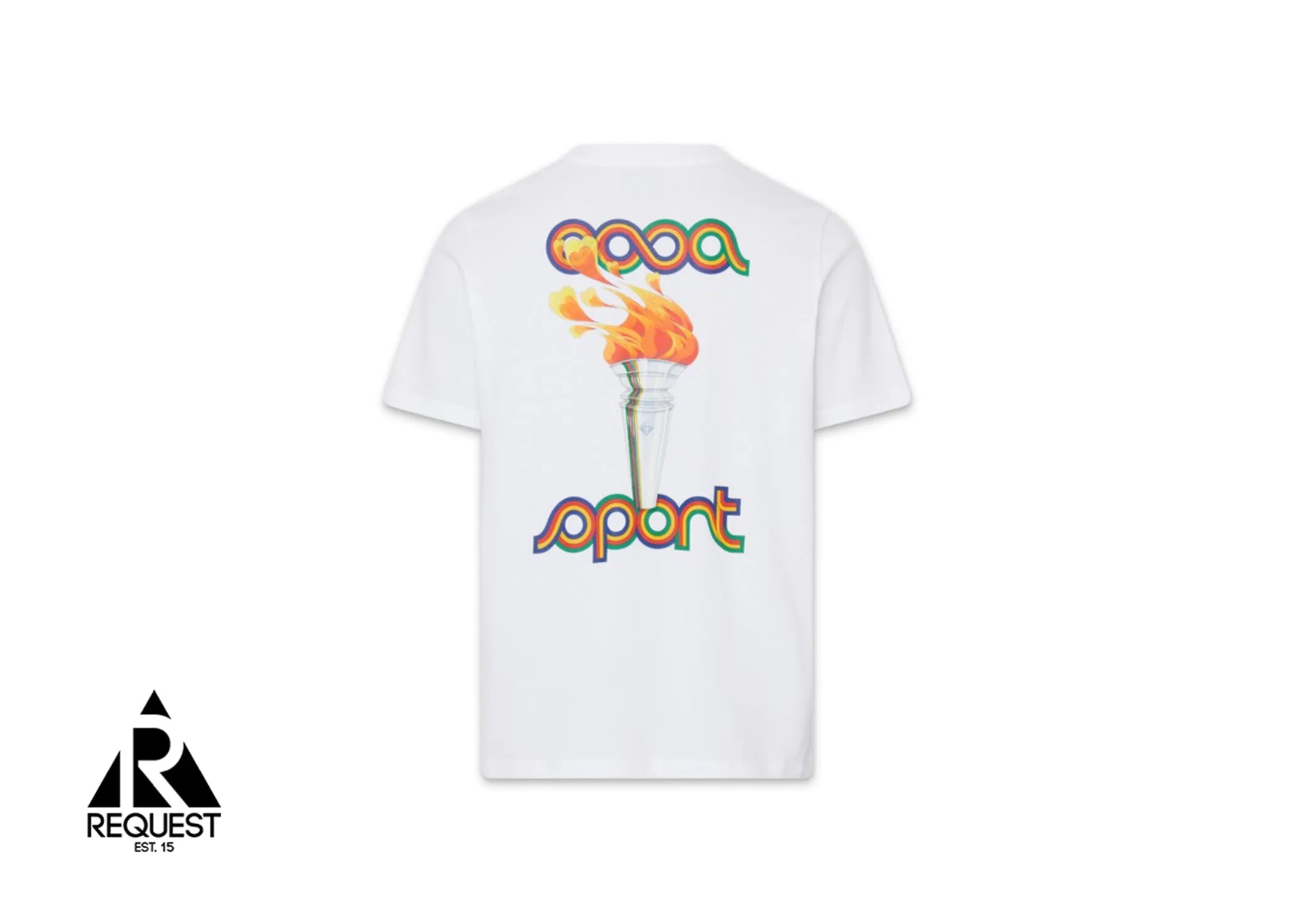 La Flamme Du Sport Printed Tee "White"