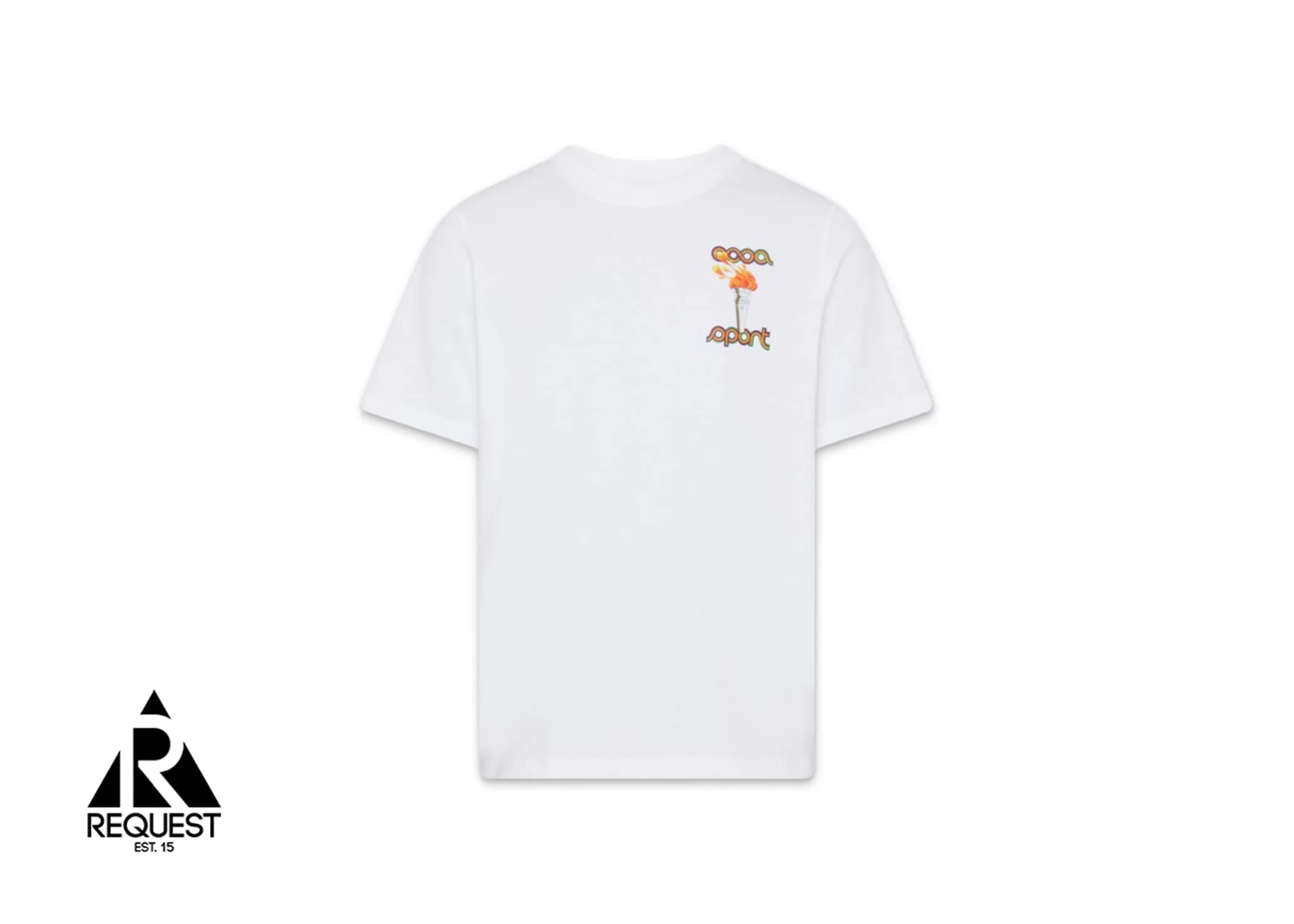 La Flamme Du Sport Printed Tee "White"