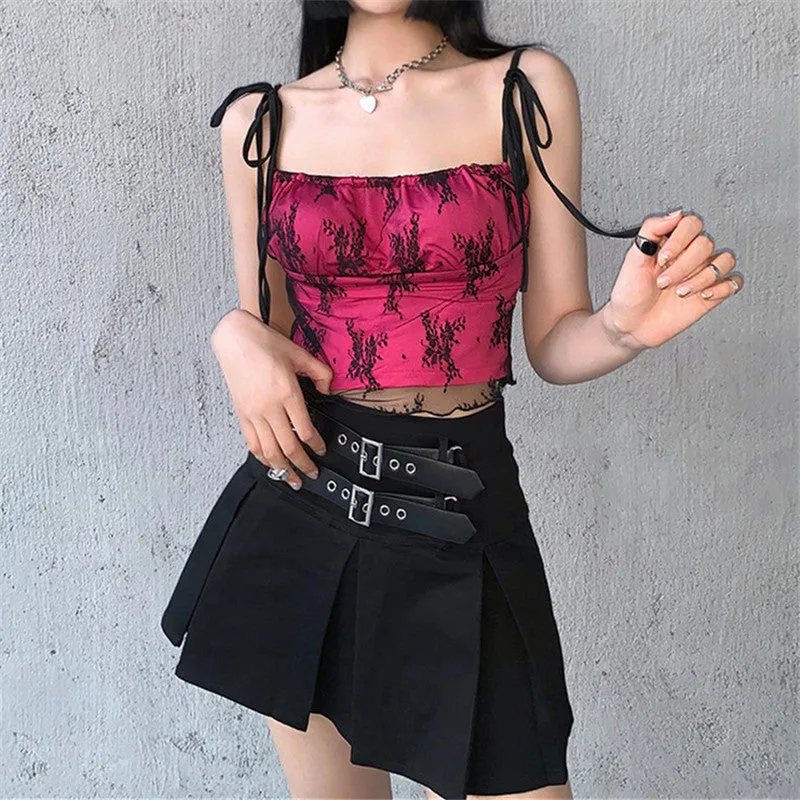 Lace Strap Short Camisole Vest ER5762