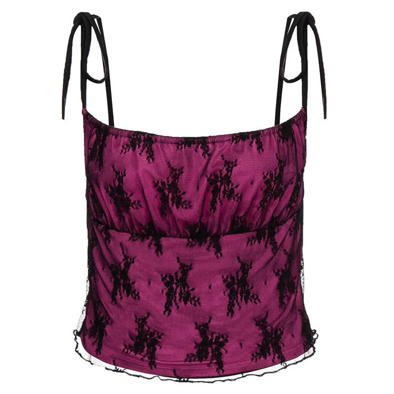 Lace Strap Short Camisole Vest ER5762
