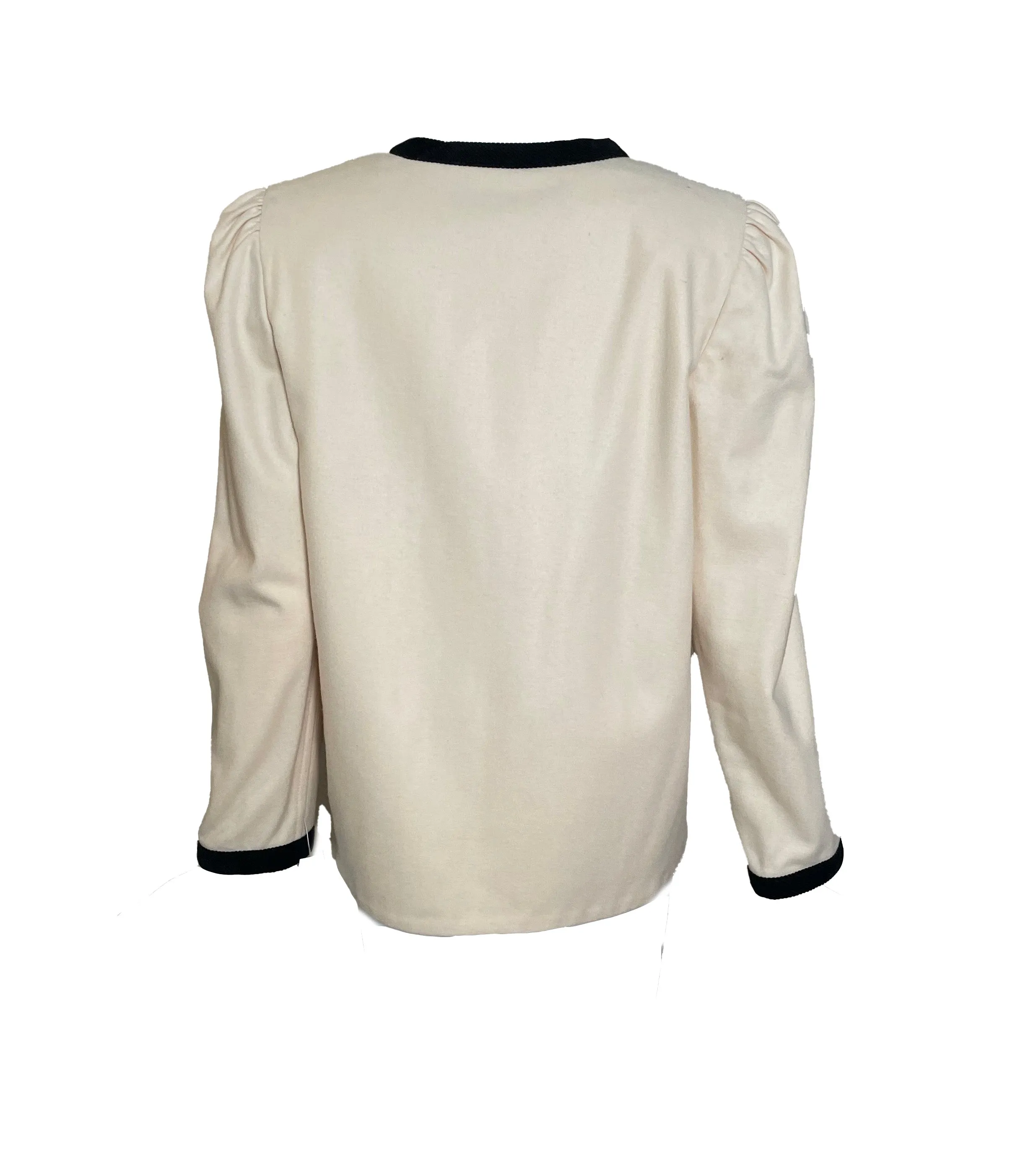 Lanvin Couture 80s Ivory Wool Jacket with Soutache