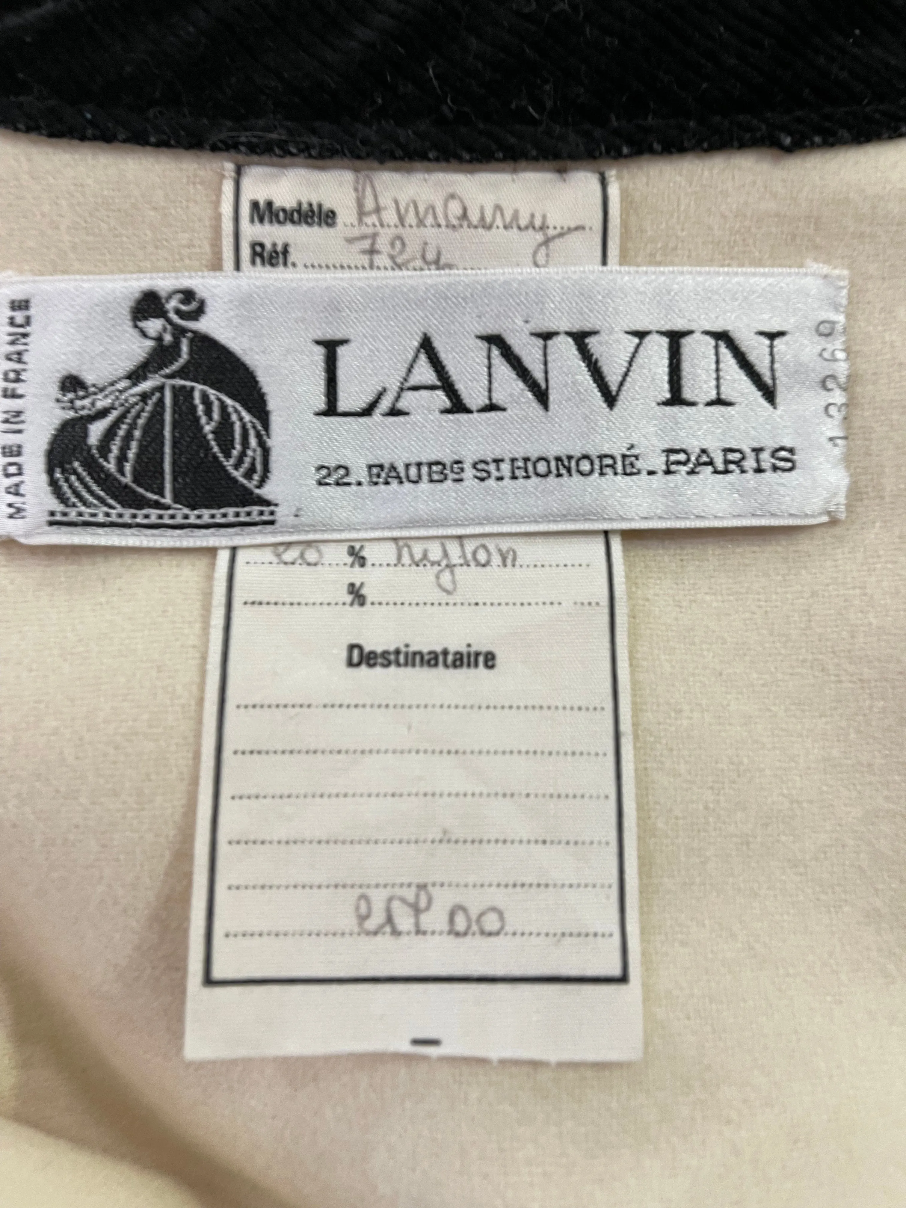 Lanvin Couture 80s Ivory Wool Jacket with Soutache