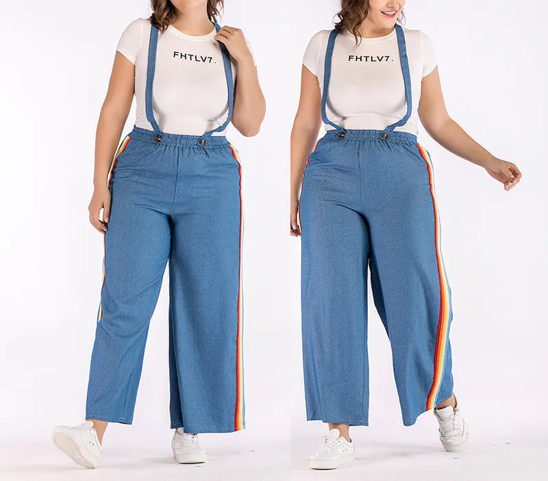 Large Size Casual Denim Overalls