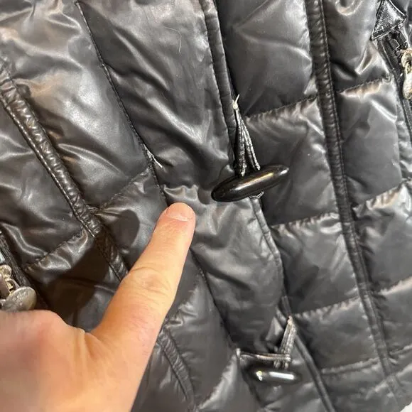 Laundry By Design Jacket/Coat Black Removable Hood Puffer Size XL