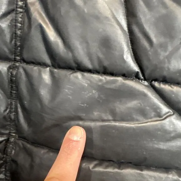 Laundry By Design Jacket/Coat Black Removable Hood Puffer Size XL